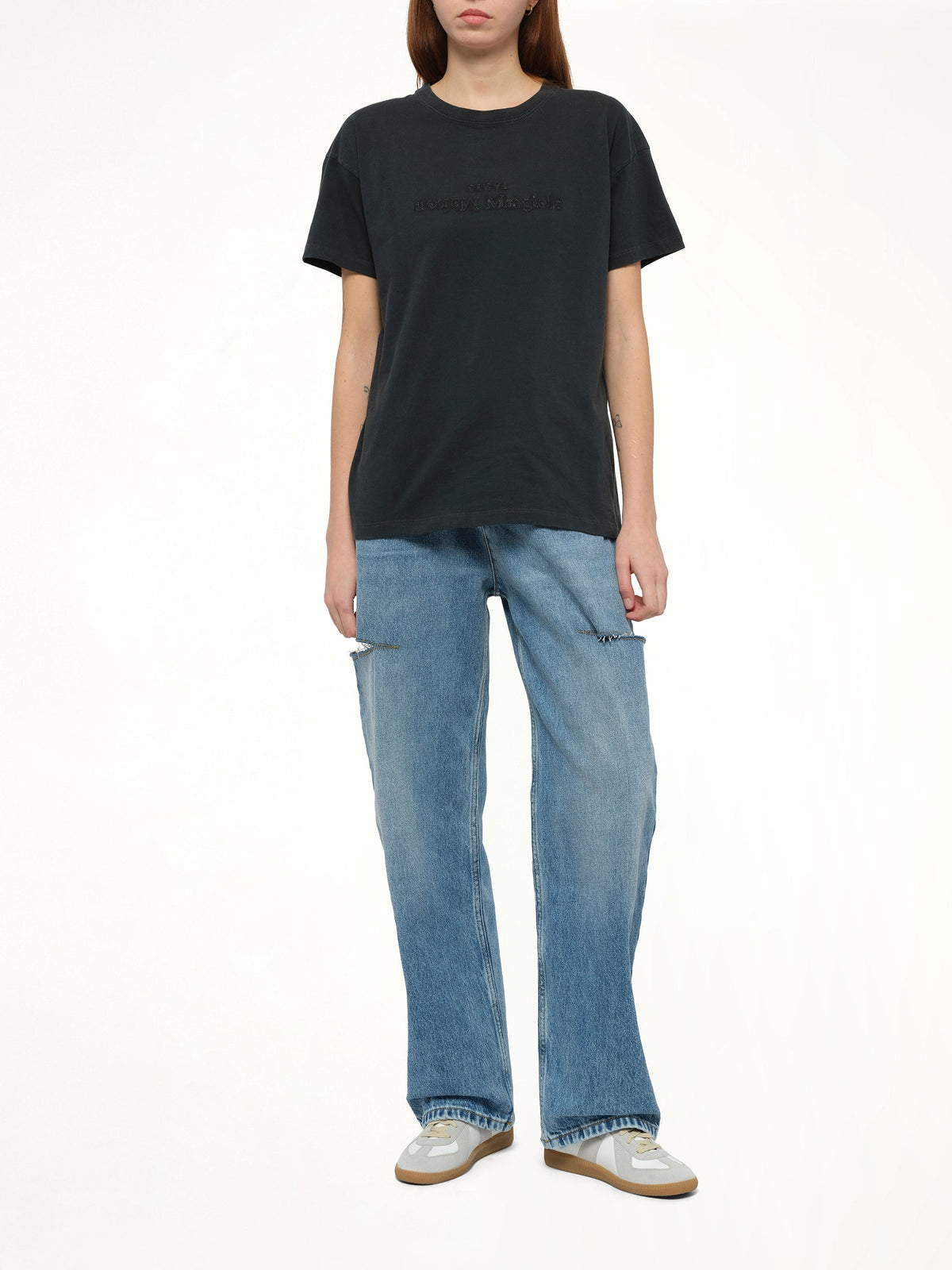 MAISON MARGIELA Slash Loose Fit Denim Jeans (Blue)