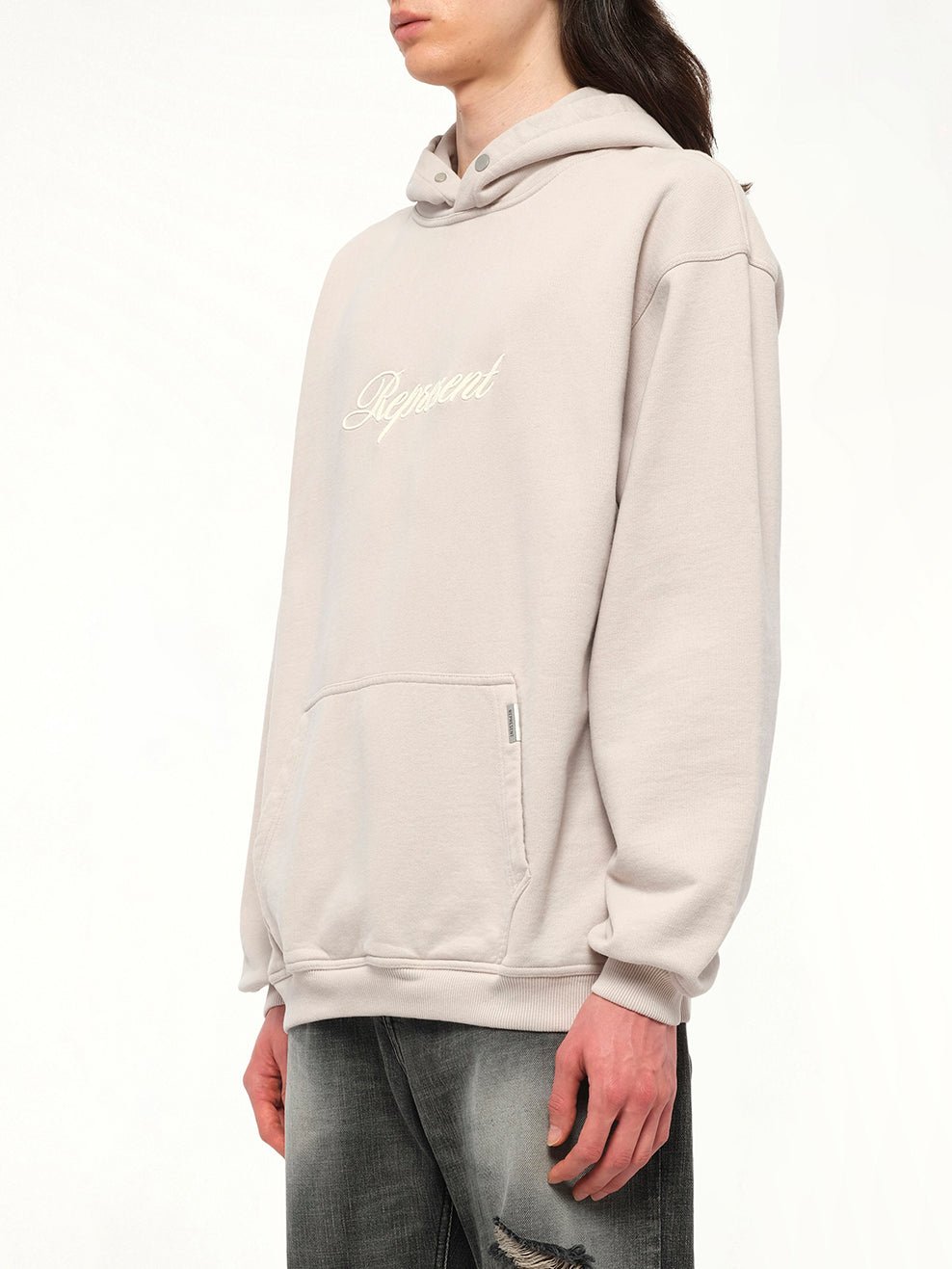REPRESENT Script Logo Hoodie (Concrete)