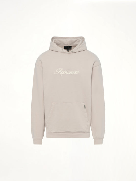 REPRESENT Script Logo Hoodie (Concrete)