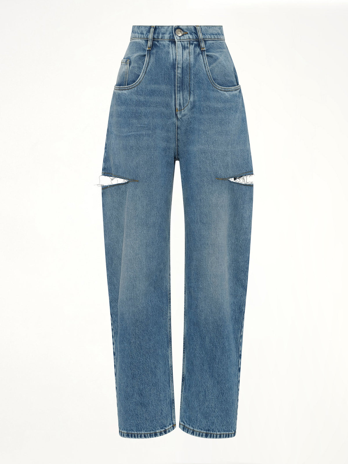 MAISON MARGIELA Slash Loose Fit Denim Jeans (Blue)
