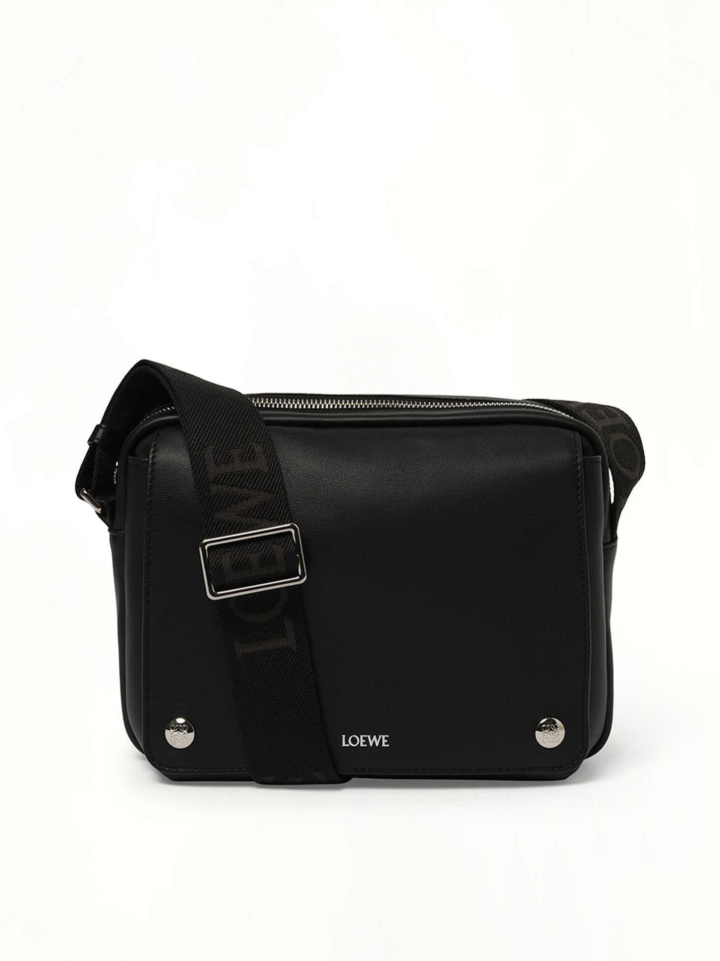 Image of Bags. Product name - Pebble Messenger Medium in Black colour by brand - LOEWE
