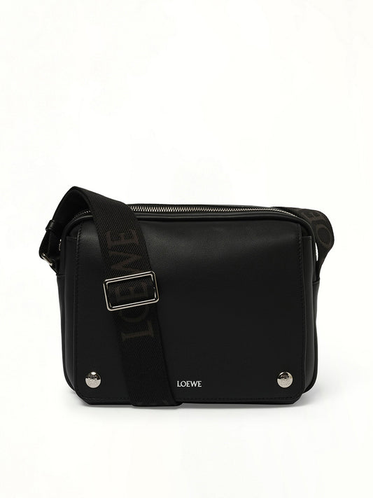 Image of Bags. Product name - Pebble Messenger Medium in Black colour by brand - LOEWE