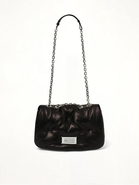 Image of Bags. Product name - Medium Glam Slam Flap Bag in Black colour by brand - MAISON MARGIELA