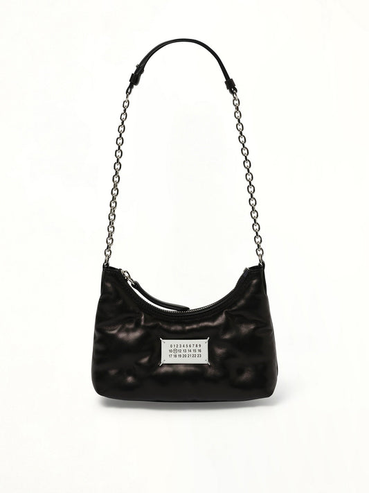 Image of Bags. Product name - Micro Glam Slam Hobo Bag in Black colour by brand - MAISON MARGIELA