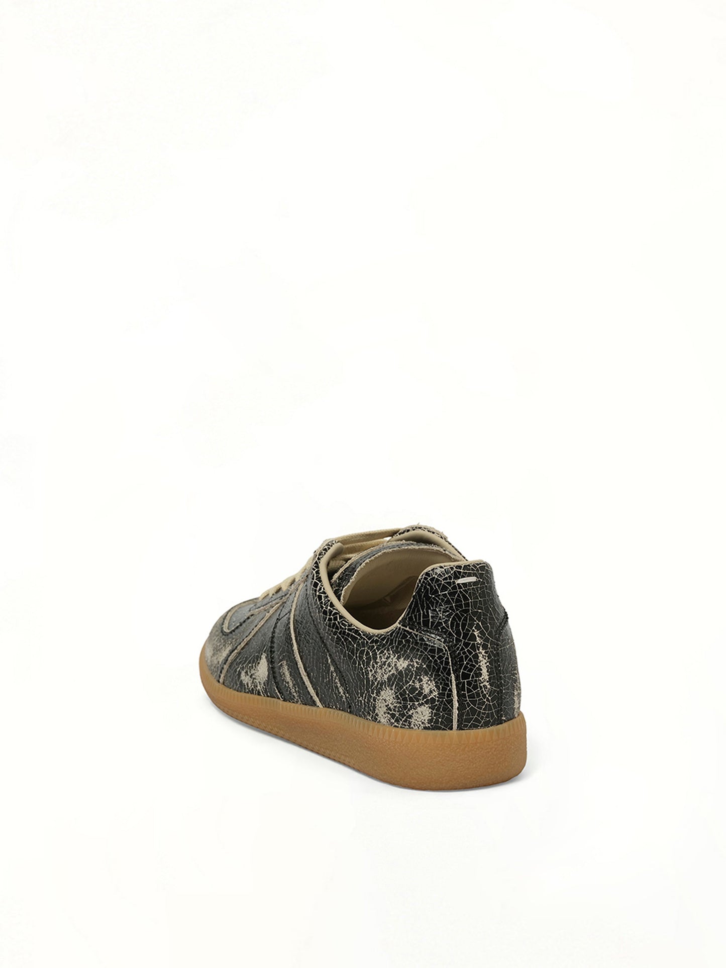 MAISON MARGIELA Replica Crackling Leather Sneaker (Black)