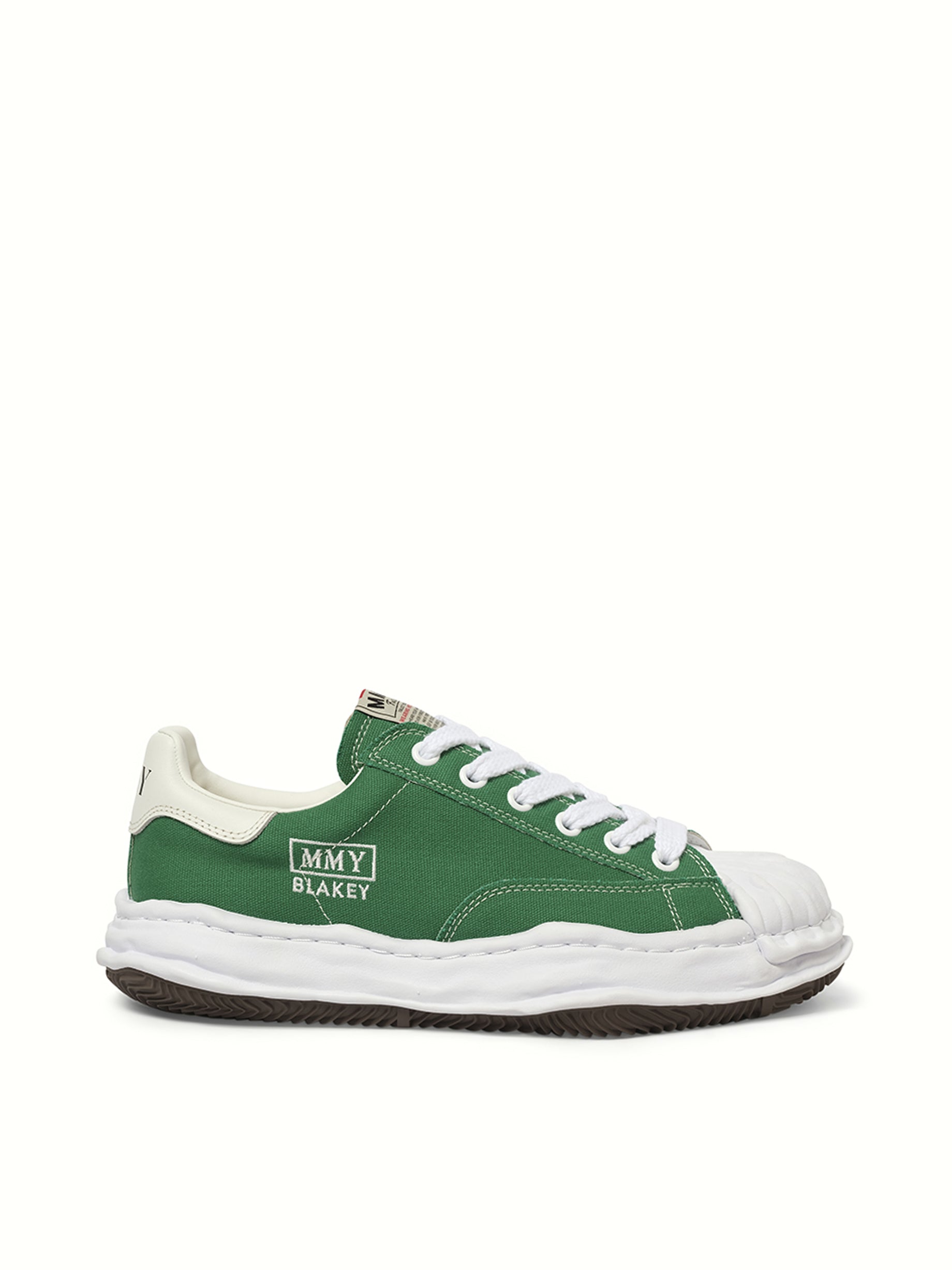 Image of Sneakers. Product name - Blakey OG Sneaker in Green colour by brand - MAISON MIHARA YASUHIRO
