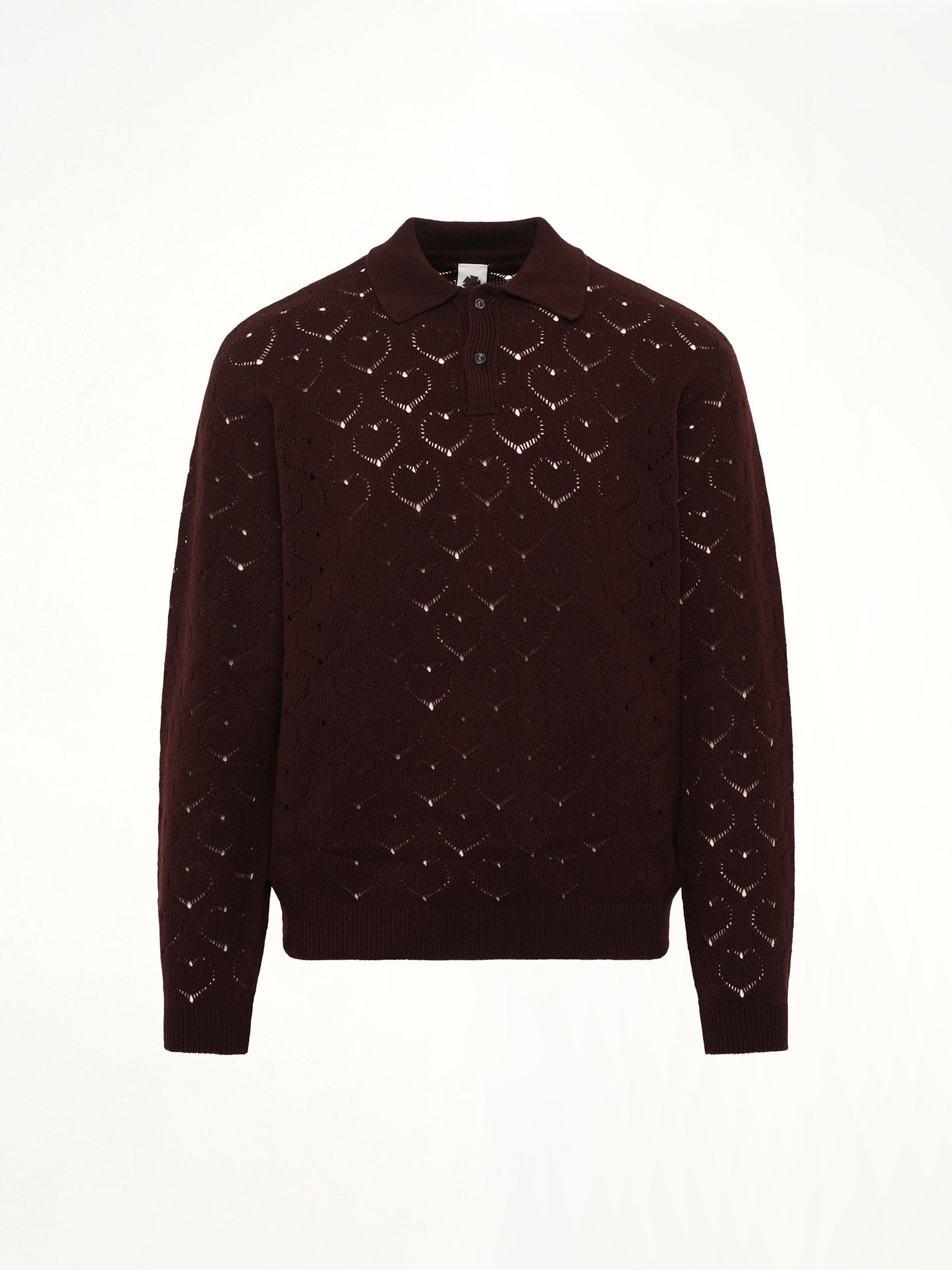 VOWELS Eyelet Polo (Dark Tobacco)
