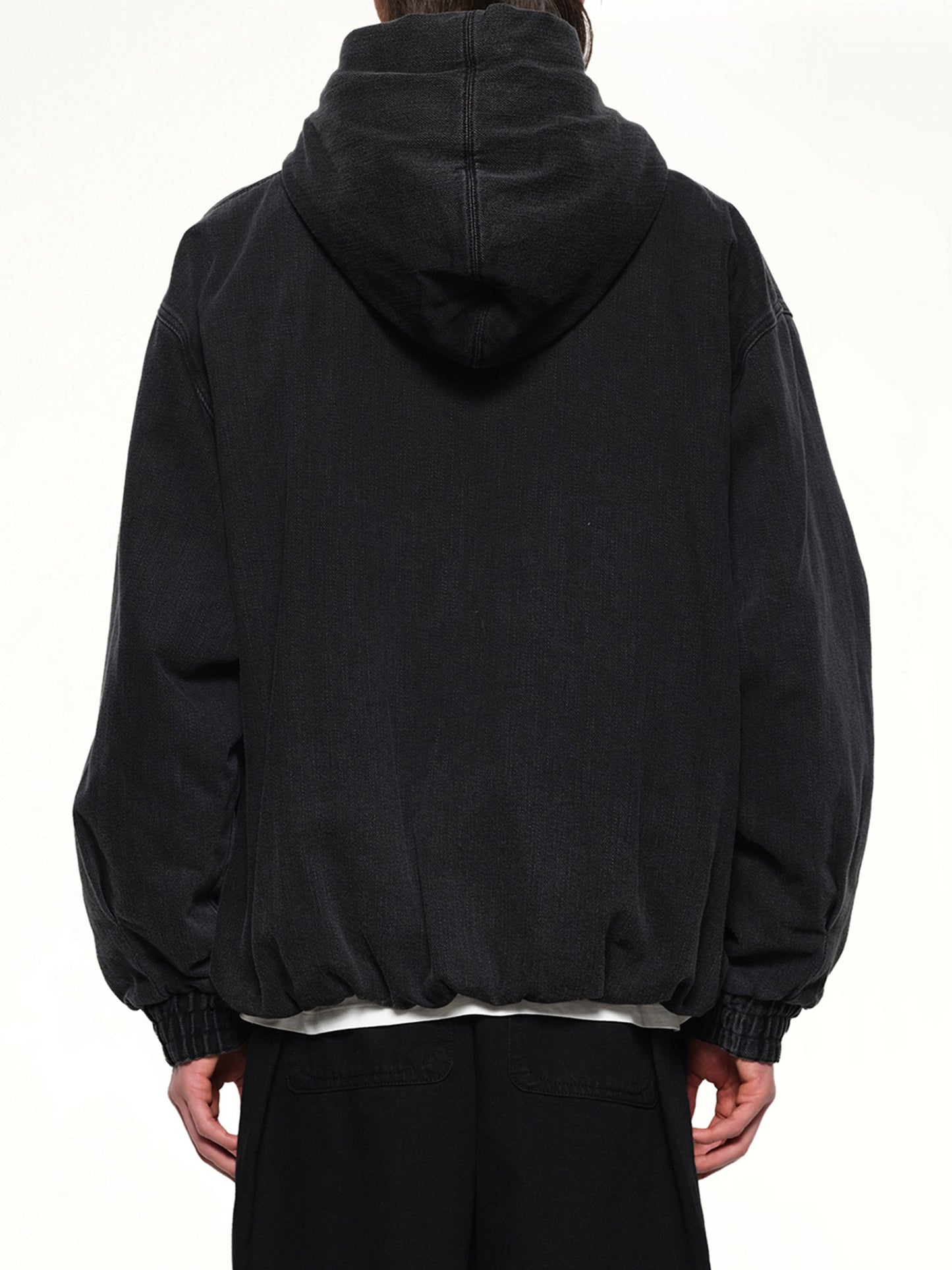 WOOYOUNGMI Dyed Denim Hoodie (Black)