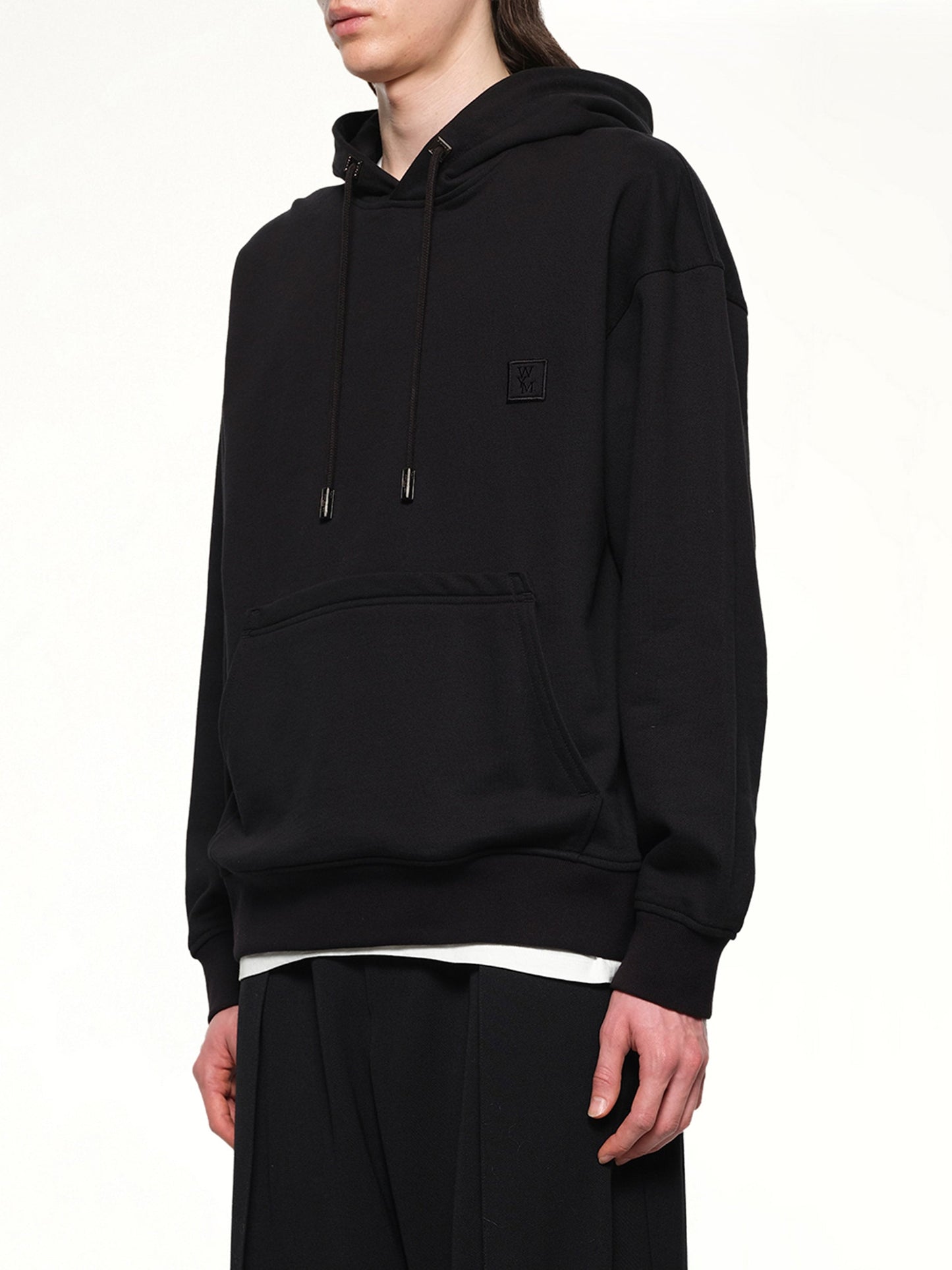 WOOYOUNGMI Flower Petal Hoodie (Black)