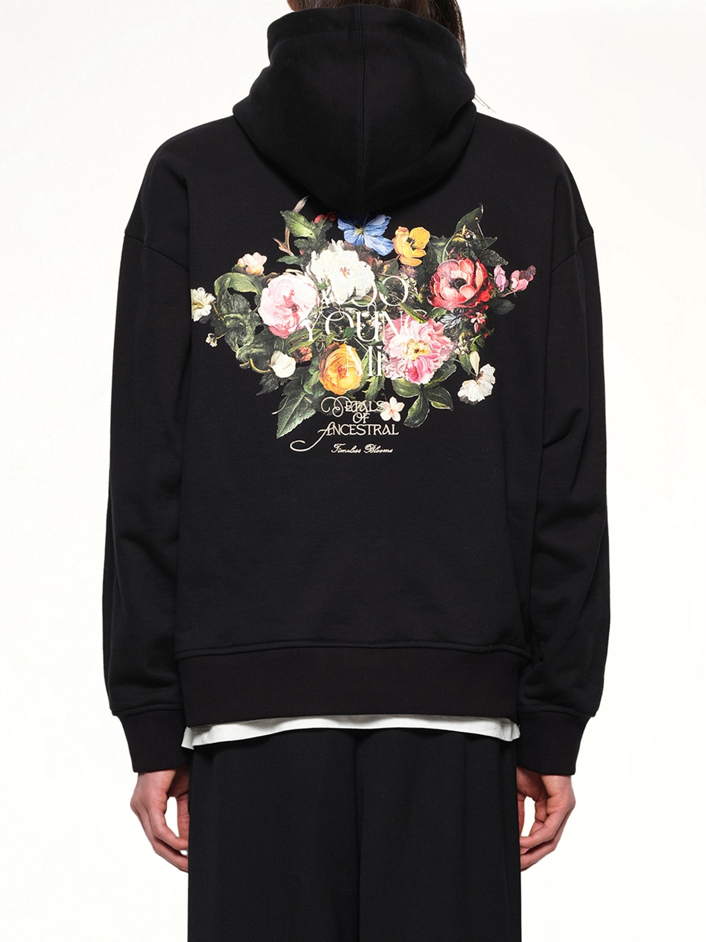 WOOYOUNGMI Flower Petal Hoodie (Black)