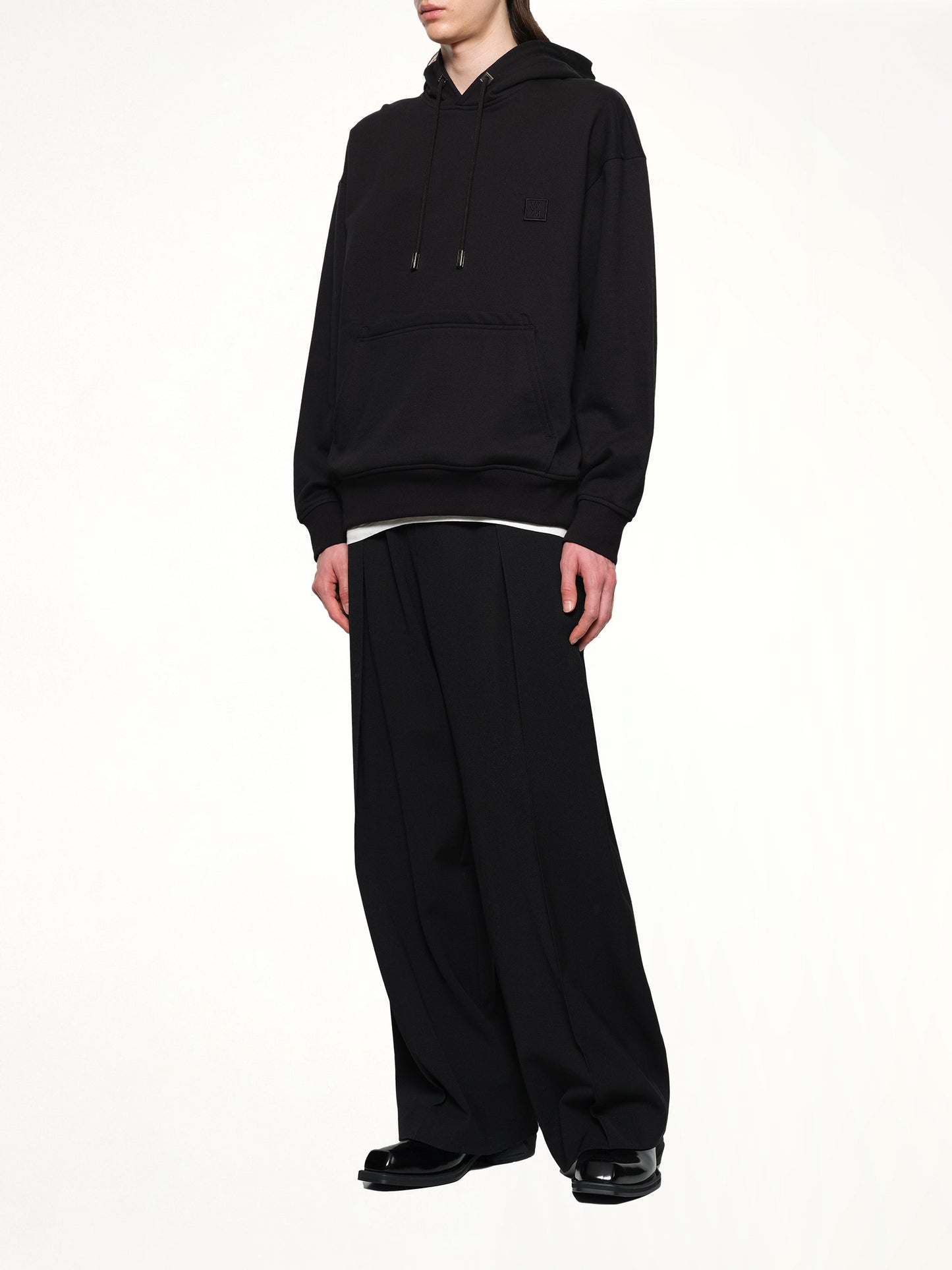 WOOYOUNGMI Flower Petal Hoodie (Black)