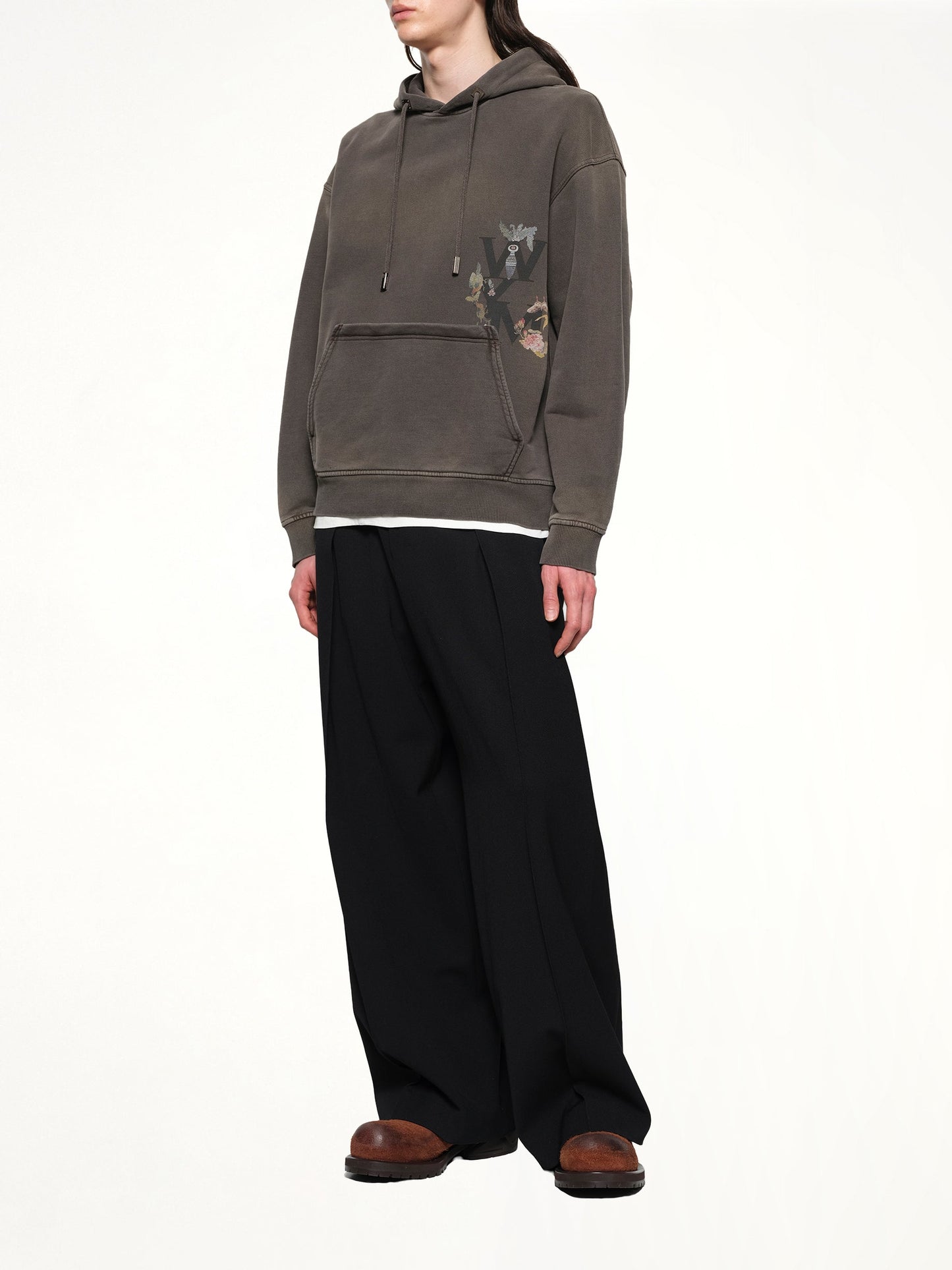 WOOYOUNGMI Print Hoodie (Mud)