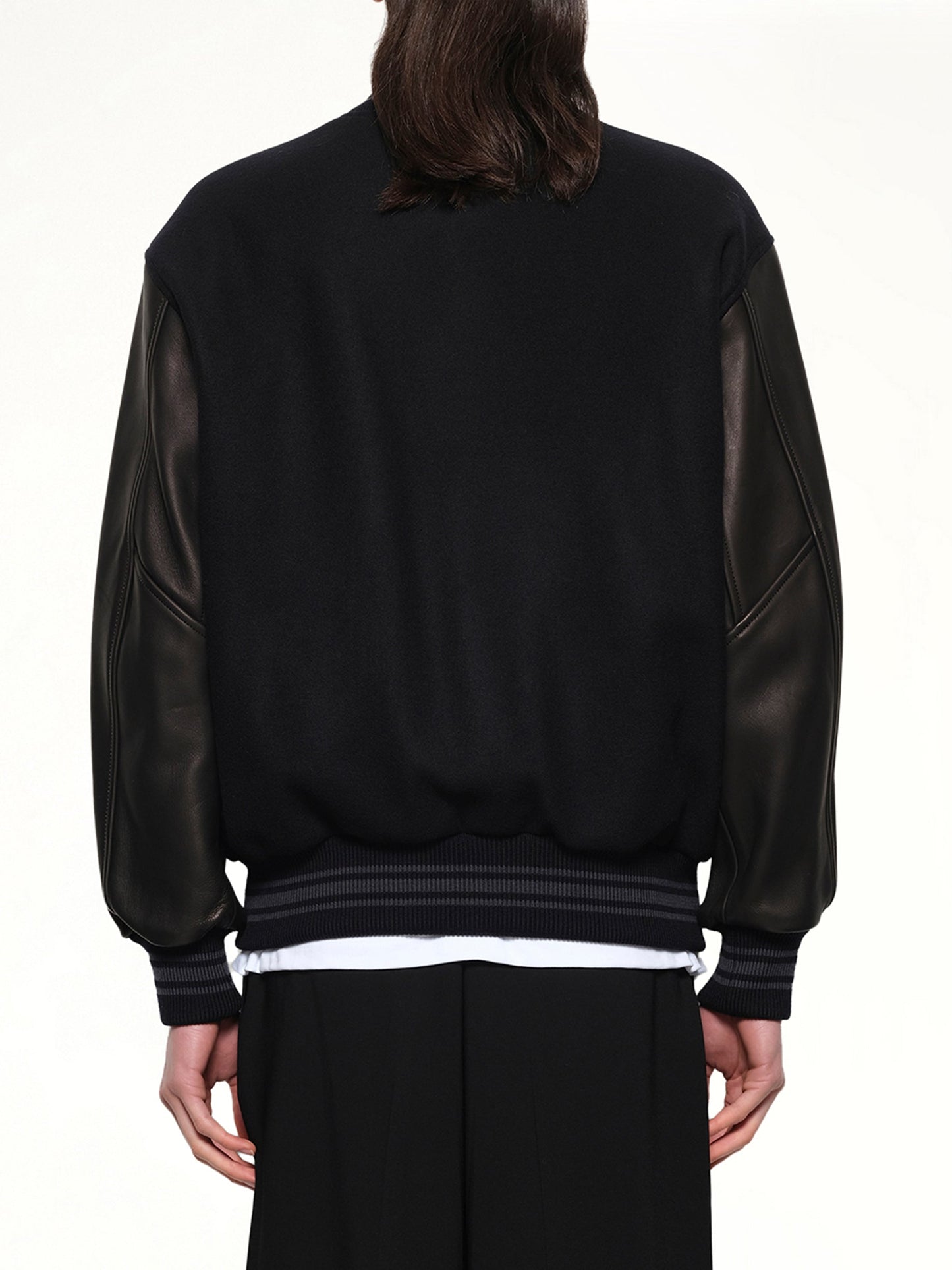 VOWELS Varsity Jacket (Black)
