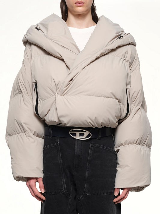 Image of Coats & Jackets. Productname: DIESEL J-SCOTTS Padded Down Jacket in Beige colour by brand - DIESEL