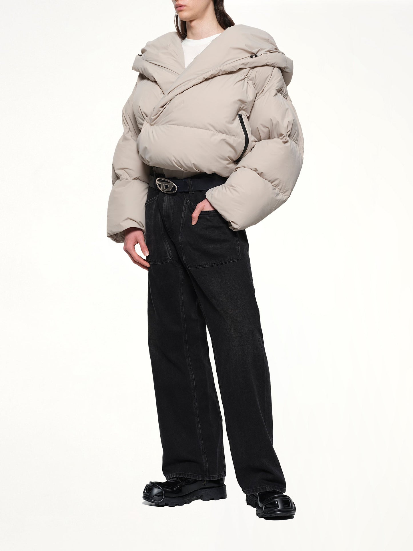 DIESEL J-SCOTTS Padded Down Jacket (Beige)