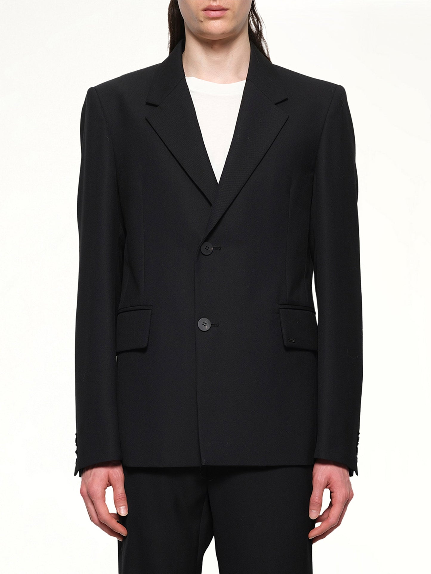 Image of Coats & Jackets. Productname: WOOYOUNGMI Single Breasted Blazer in BLACK colour by brand - WOOYOUNGMI