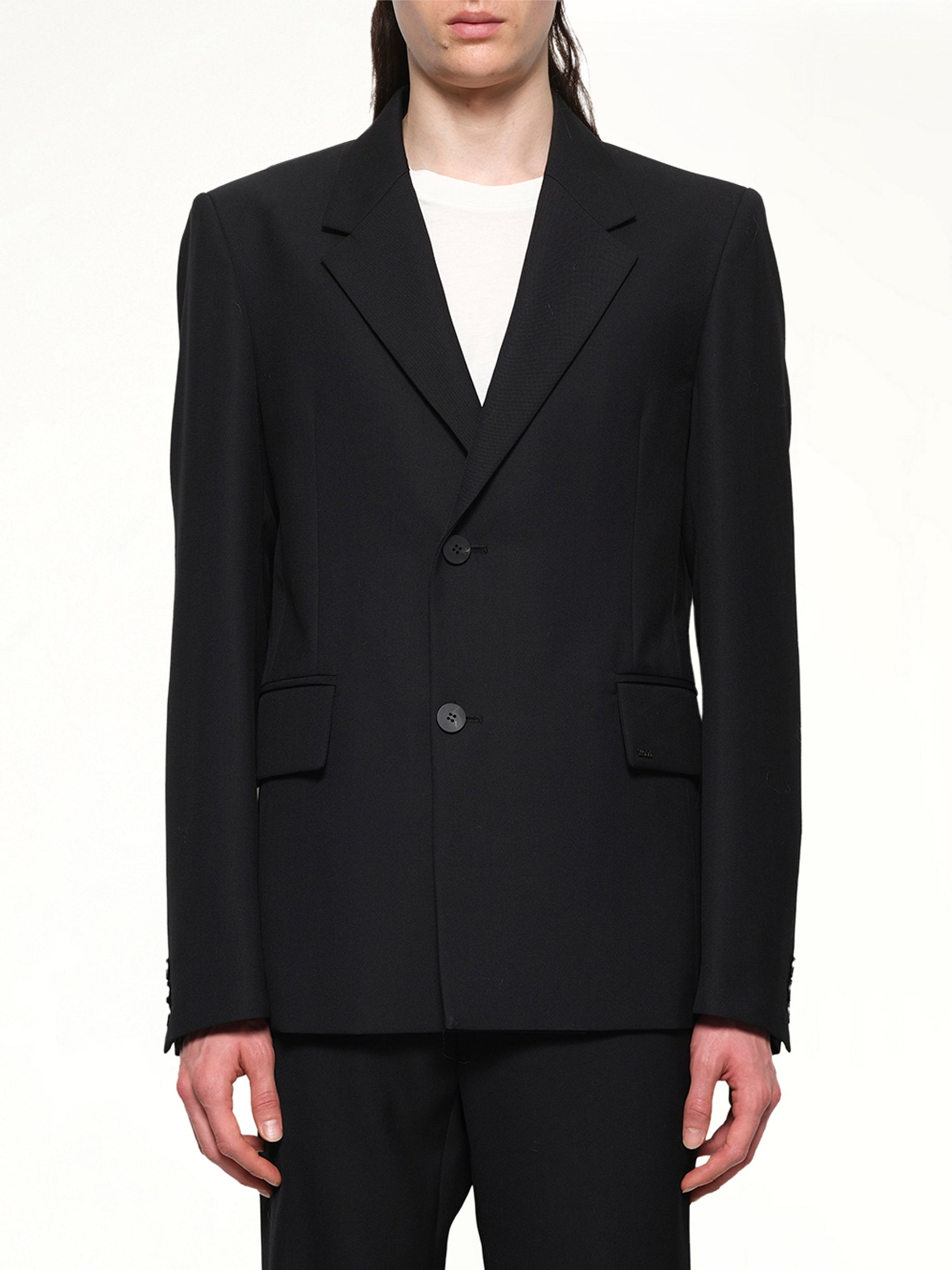 Image of Coats & Jackets. Productname: WOOYOUNGMI Single Breasted Blazer in BLACK colour by brand - WOOYOUNGMI