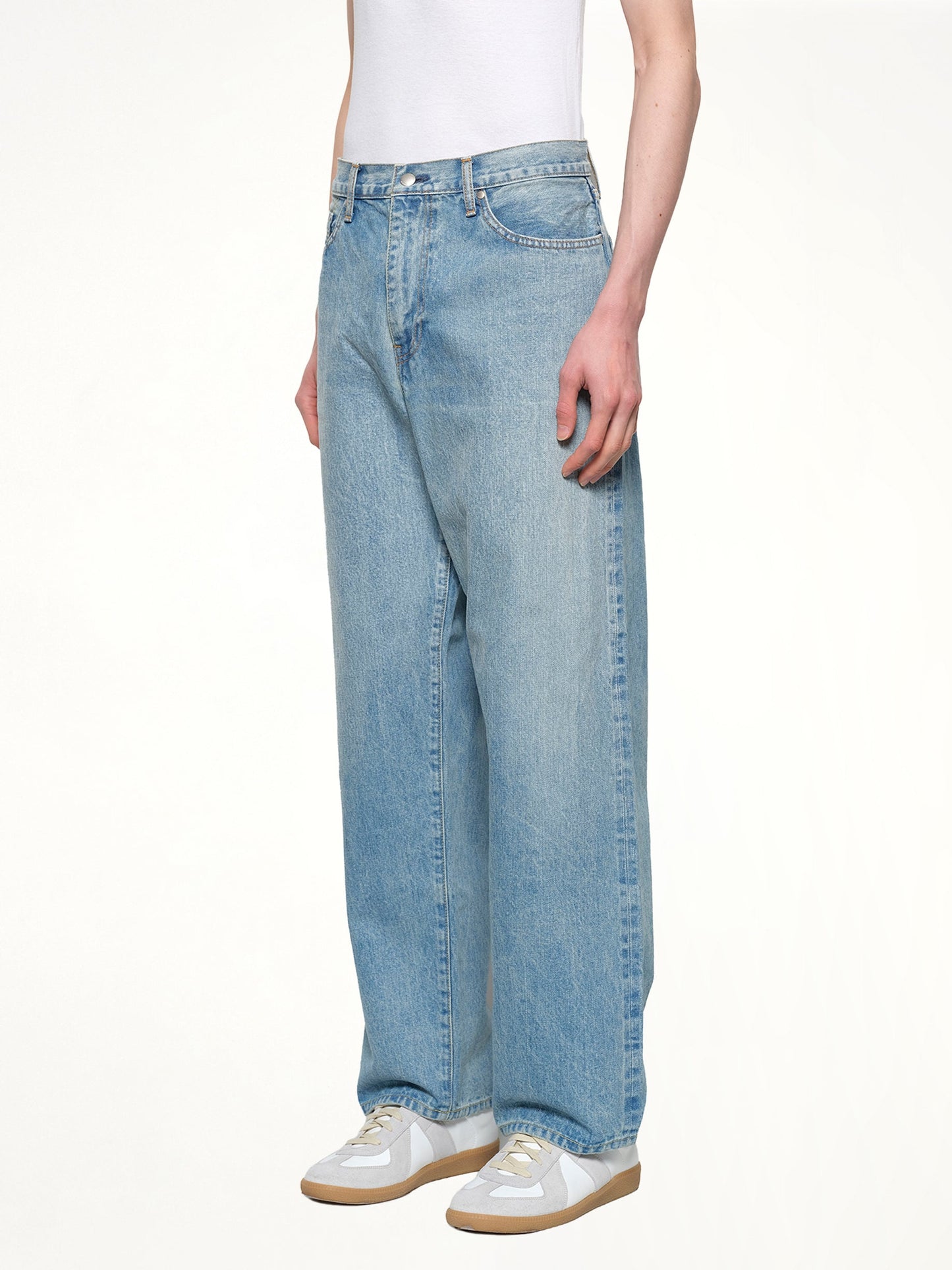 VOWELS Baggy Fit Denim (Stonewashed Indigo)