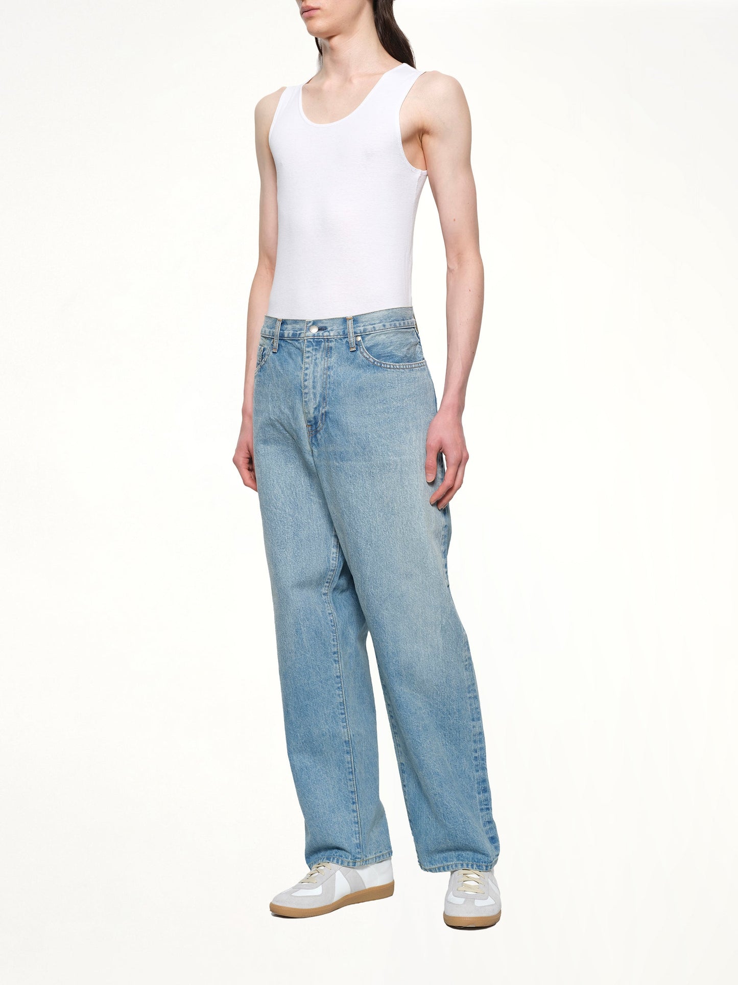 VOWELS Baggy Fit Denim (Stonewashed Indigo)