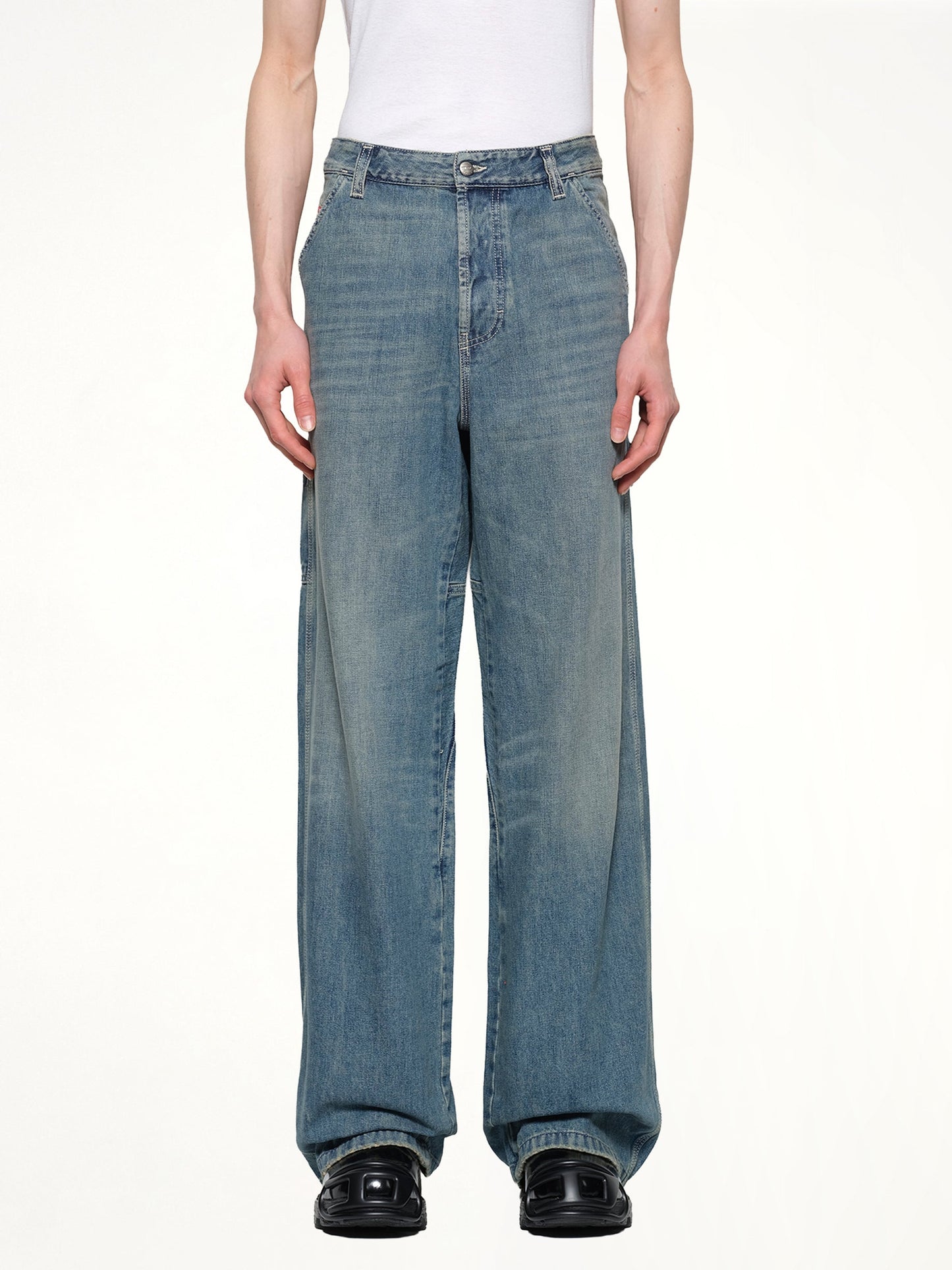 Image of Jeans. Productname: DIESEL D-LIVERY-W Relaxed Jeans in Light Blue colour by brand - DIESEL