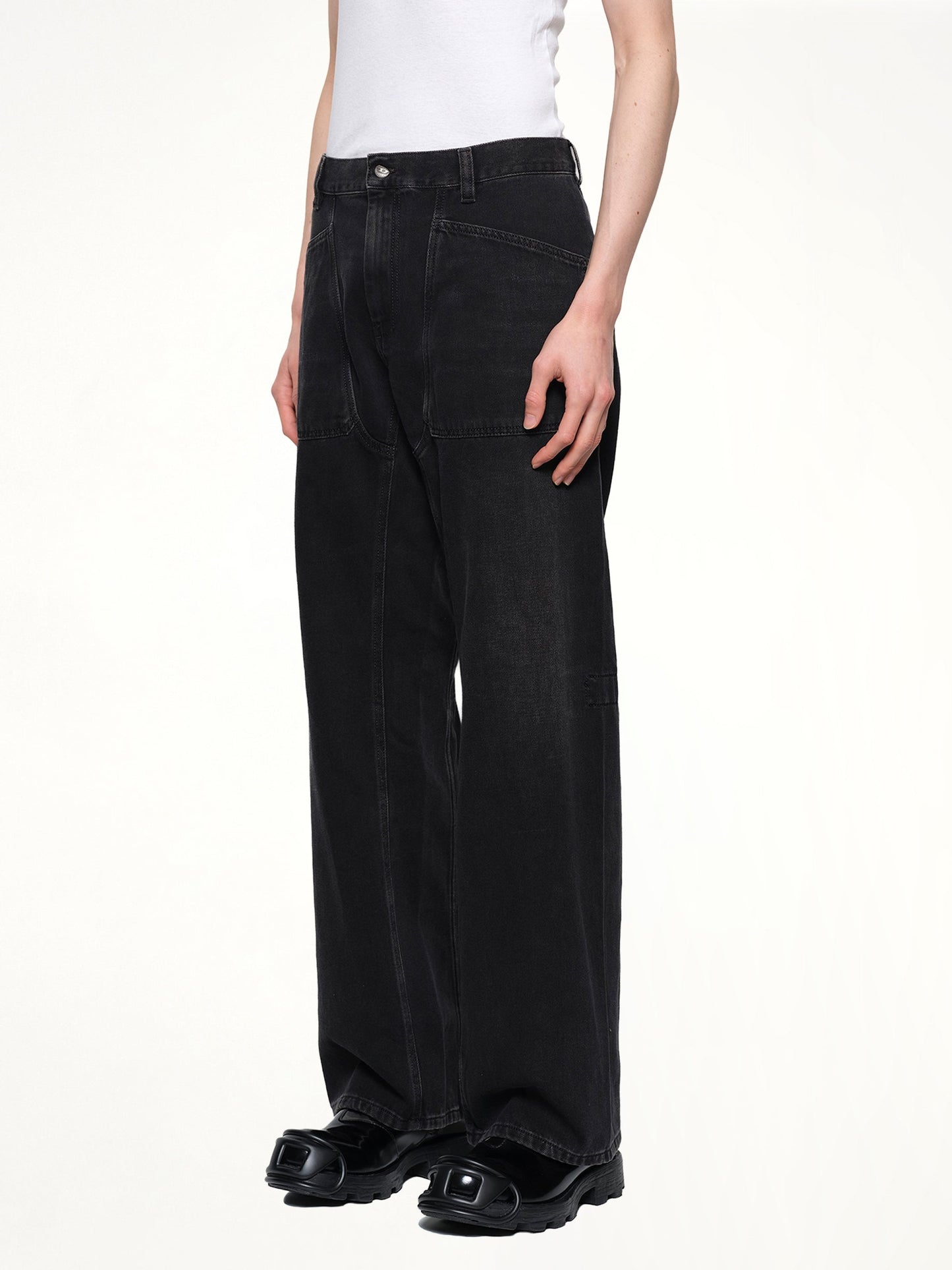 DIESEL D-ZETA Relaxed Jeans (Black)