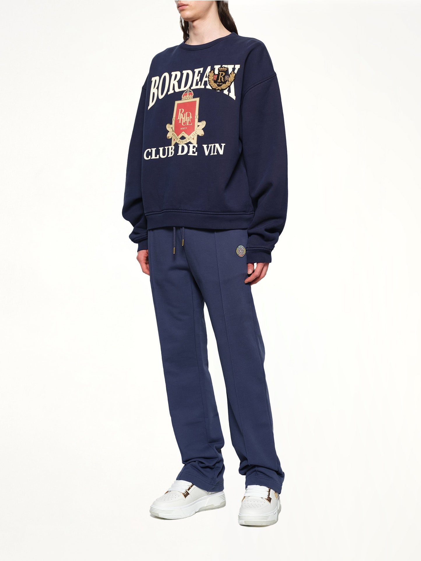 CASABLANCA Patch Open Hem Jogger (Navy)