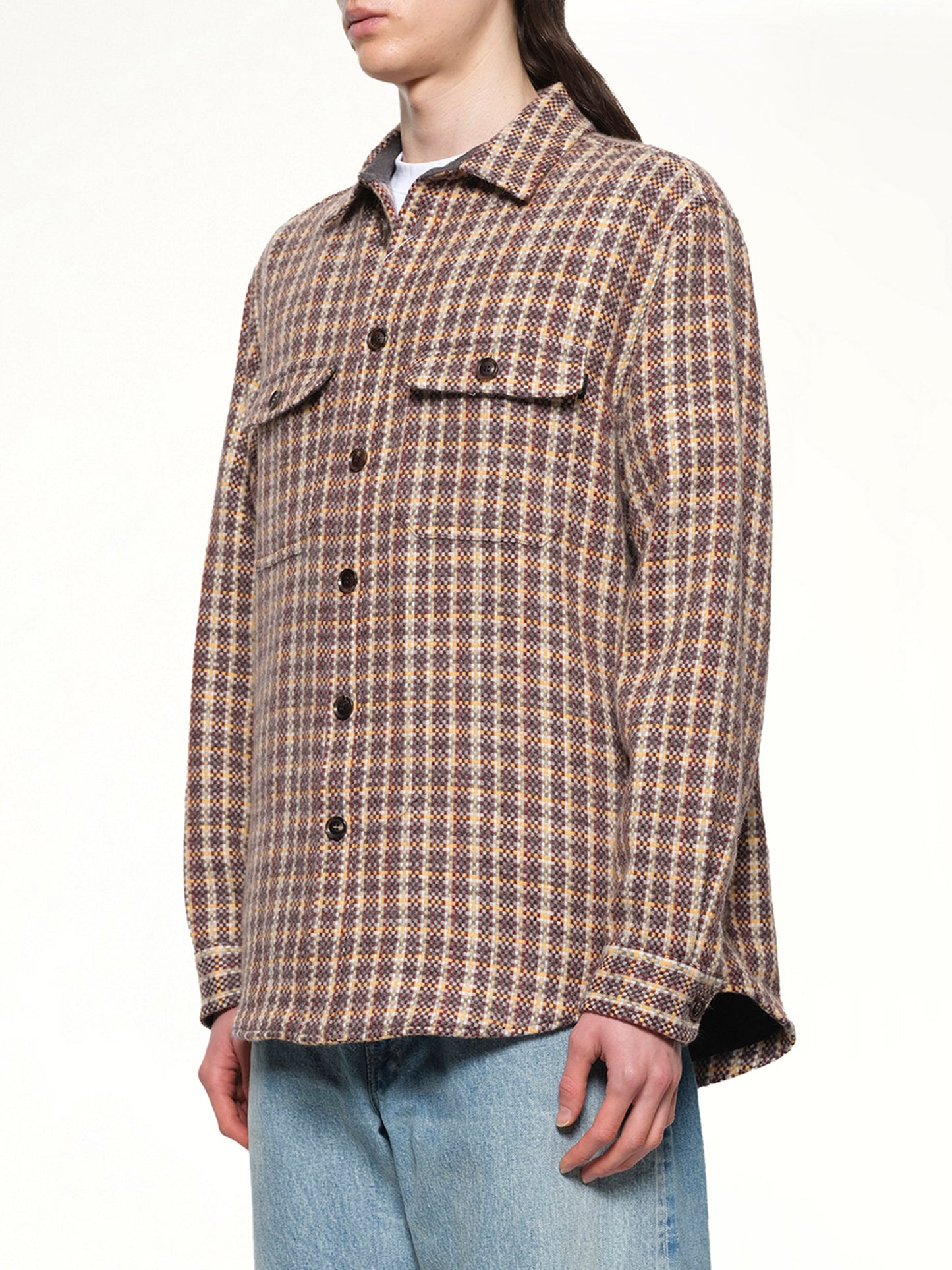VOWELS Double Pocket Shirt Jacket (Minicheck)
