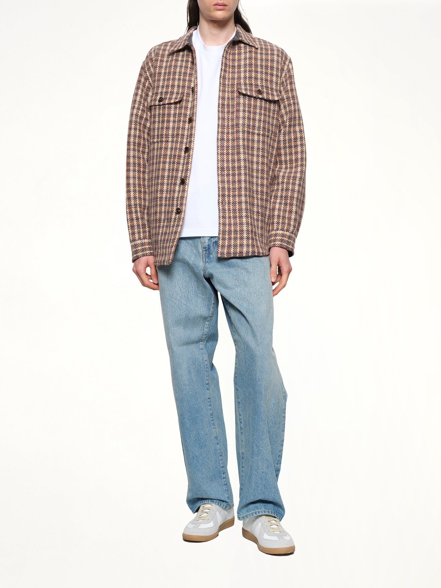 VOWELS Double Pocket Shirt Jacket (Minicheck)