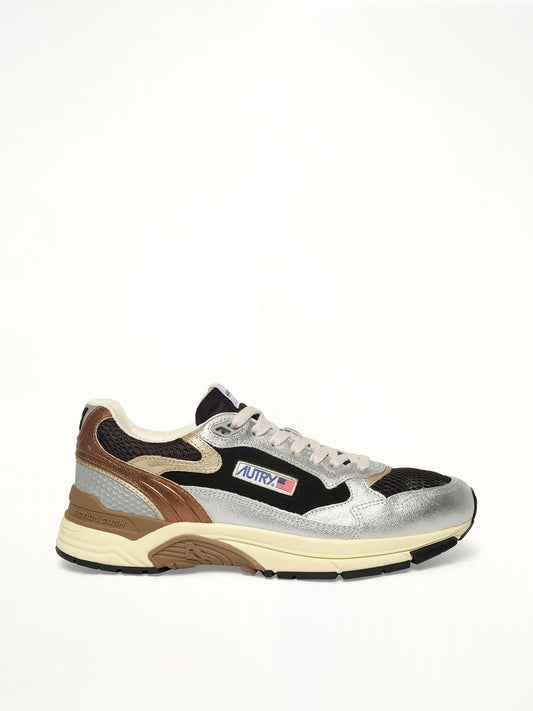 Image of Sneakers. Productname: AUTRY Hyperway Low Sneaker in SILVER/BLACK colour by brand - AUTRY