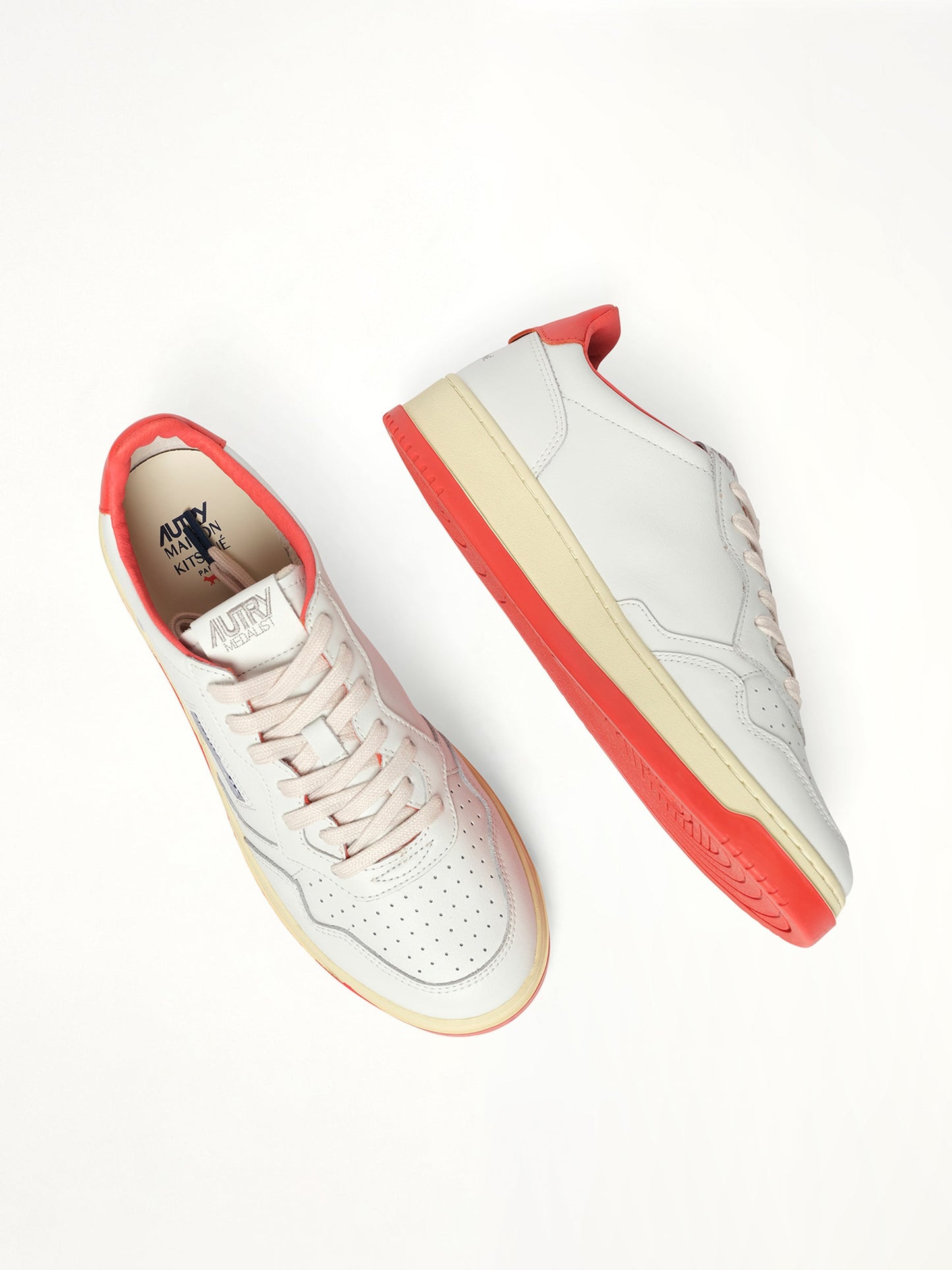 AUTRY Maison Kitsune Medalist Sneaker (White/Red)