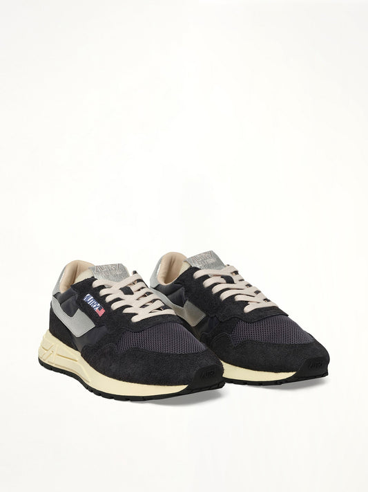 AUTRY Reelwind Low Sneaker (Black/Silver)