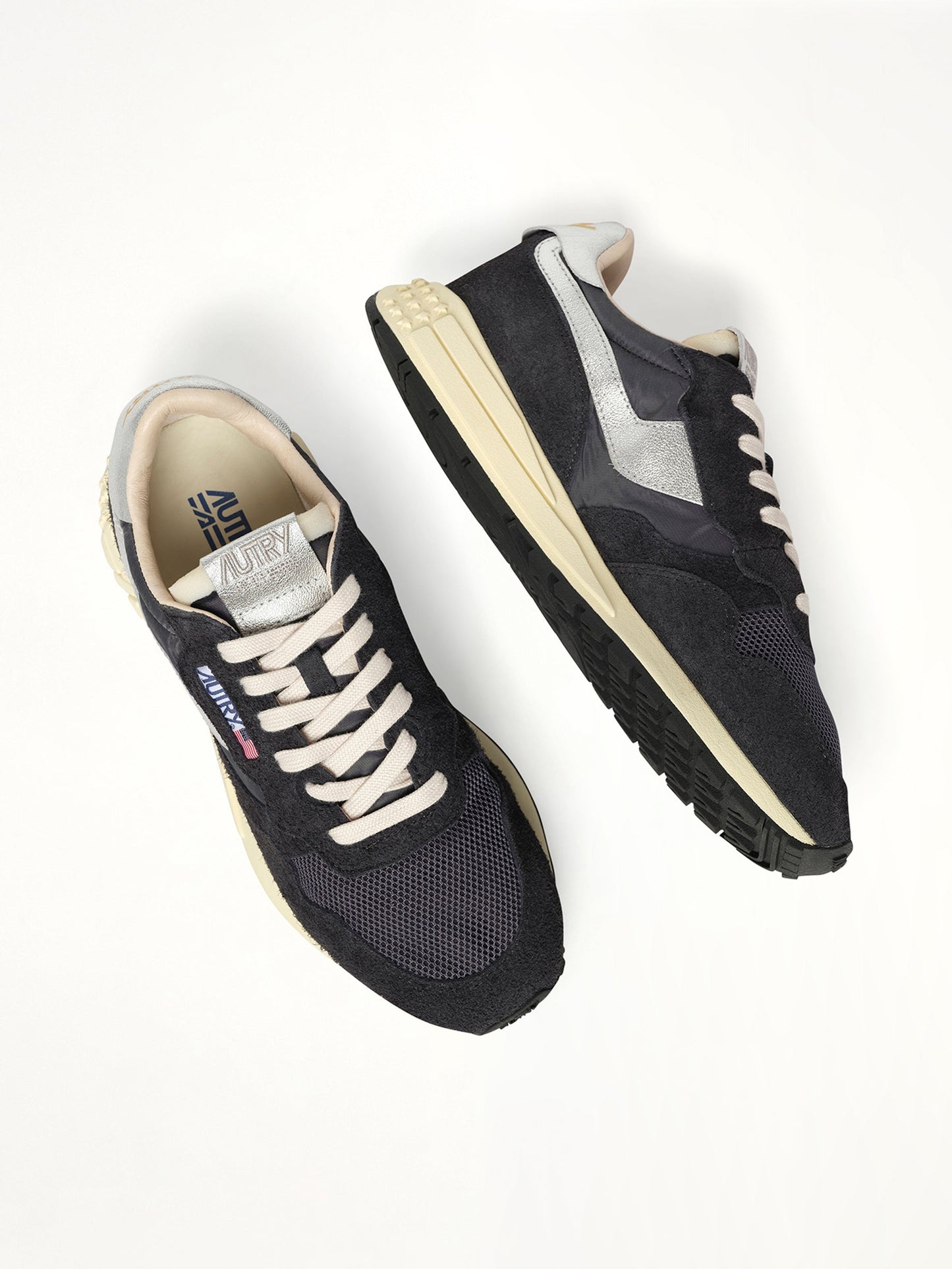 AUTRY Reelwind Low Sneaker (Black/Silver)