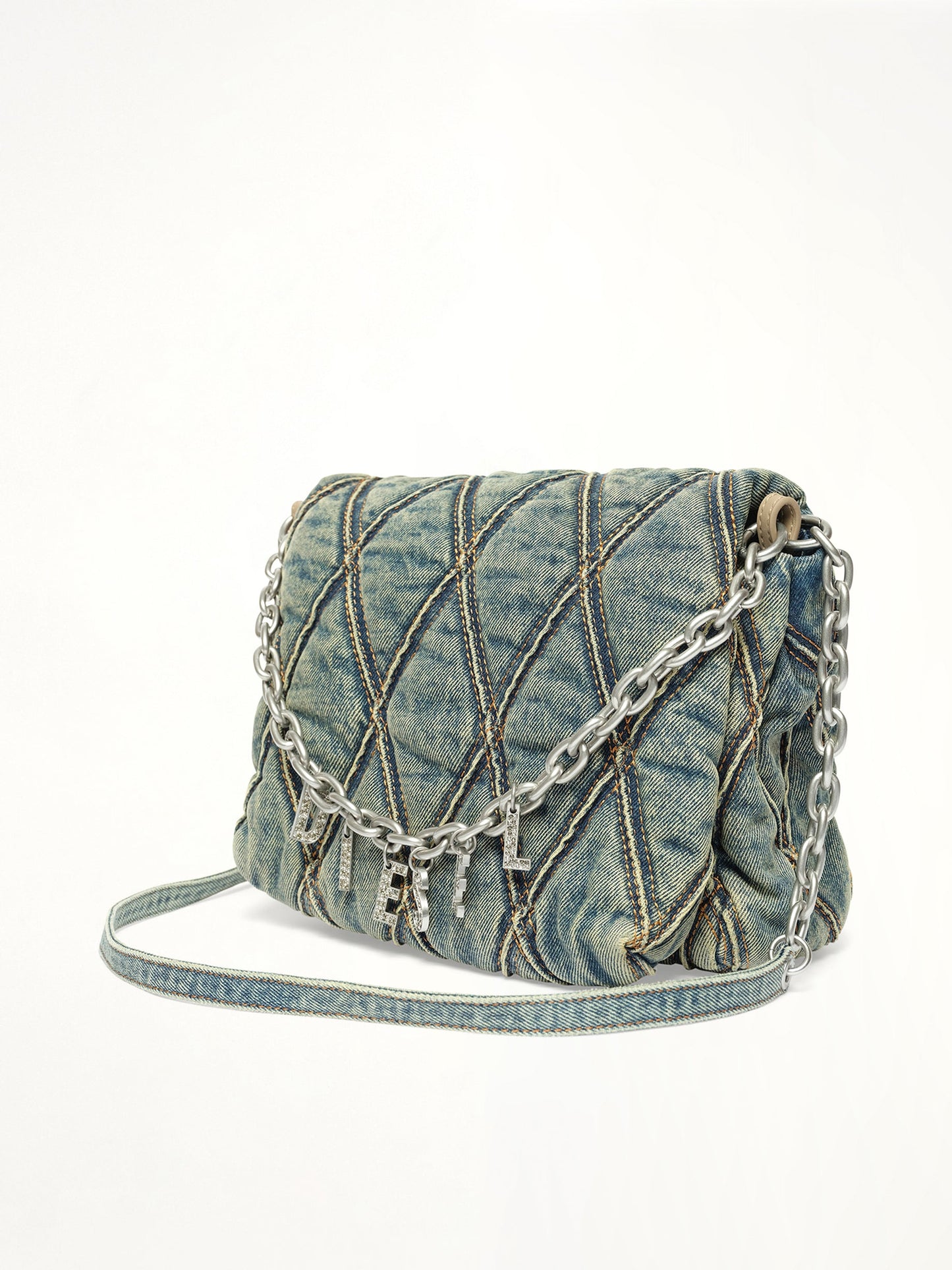 DIESEL CHARM-D M Shoulder Bag (Blue)