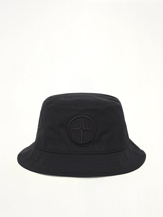 Image of Hats. Product name - 910001 Cotton Bucket Hat in Black colour by brand - STONE ISLAND