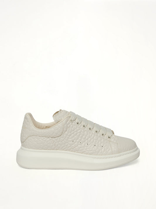 Image of Sneakers. Productname: ALEXANDER MCQUEEN Dumbo Grain Larry Sneaker in OFF WHITE colour by brand - ALEXANDER MCQUEEN