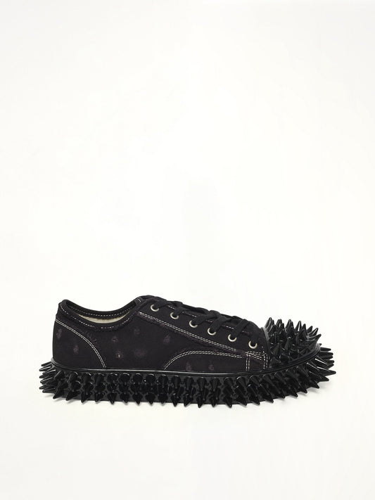 Image of Sneakers. Productname: DOUBLET Spiky Canvas Sneaker in BLACK colour by brand - DOUBLET