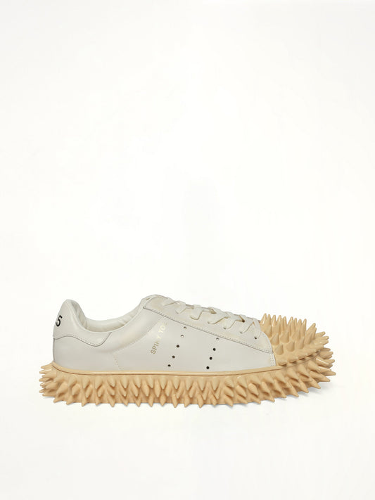 Image of Sneakers. Productname: DOUBLET Spiky Leather Sneaker in WHITE colour by brand - DOUBLET