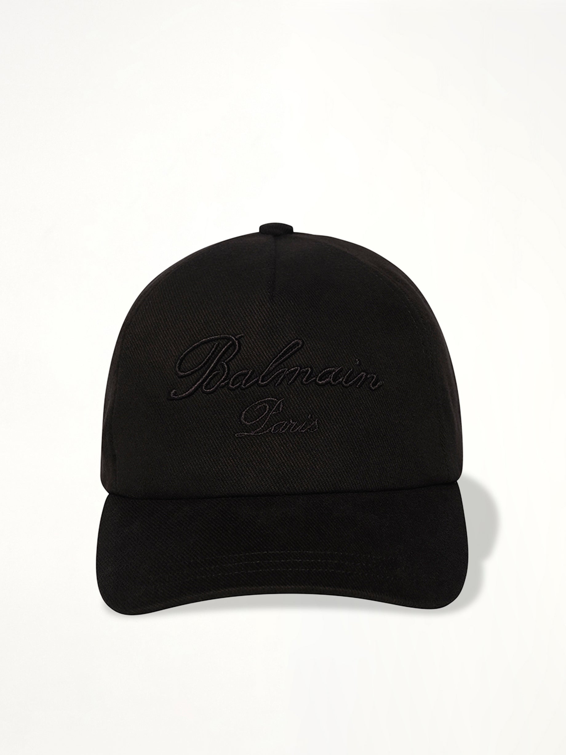 Image of Hats. Productname: BALMAIN Balmain Signature Cotton Cap in BLACK colour by brand - BALMAIN