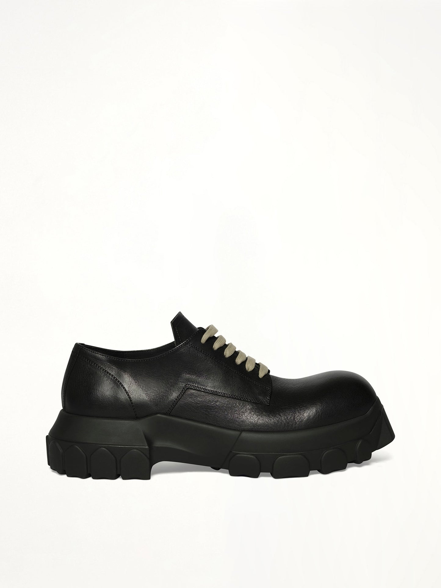 Image of Shoes. Product name - Laceup Bozo Tractor in Black colour by brand - RICK OWENS
