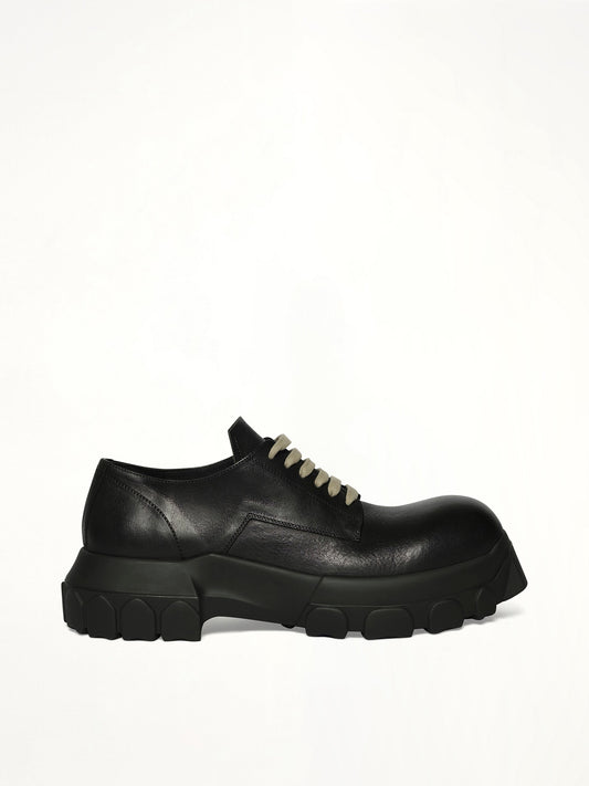 Image of Shoes. Product name - Laceup Bozo Tractor in Black colour by brand - RICK OWENS