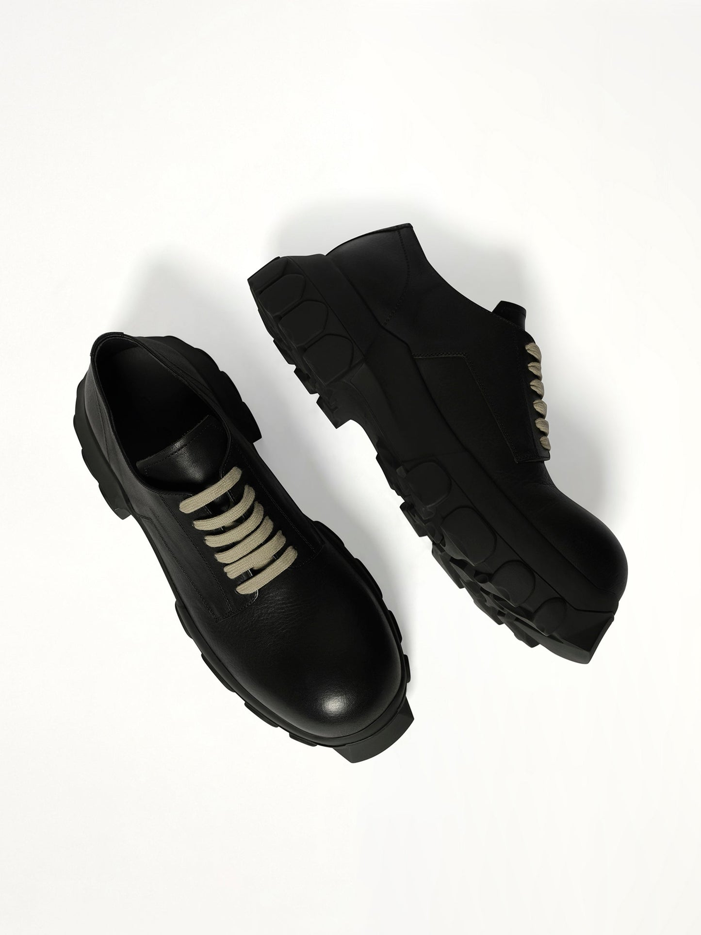 RICK OWENS Laceup Bozo Tractor (Black)