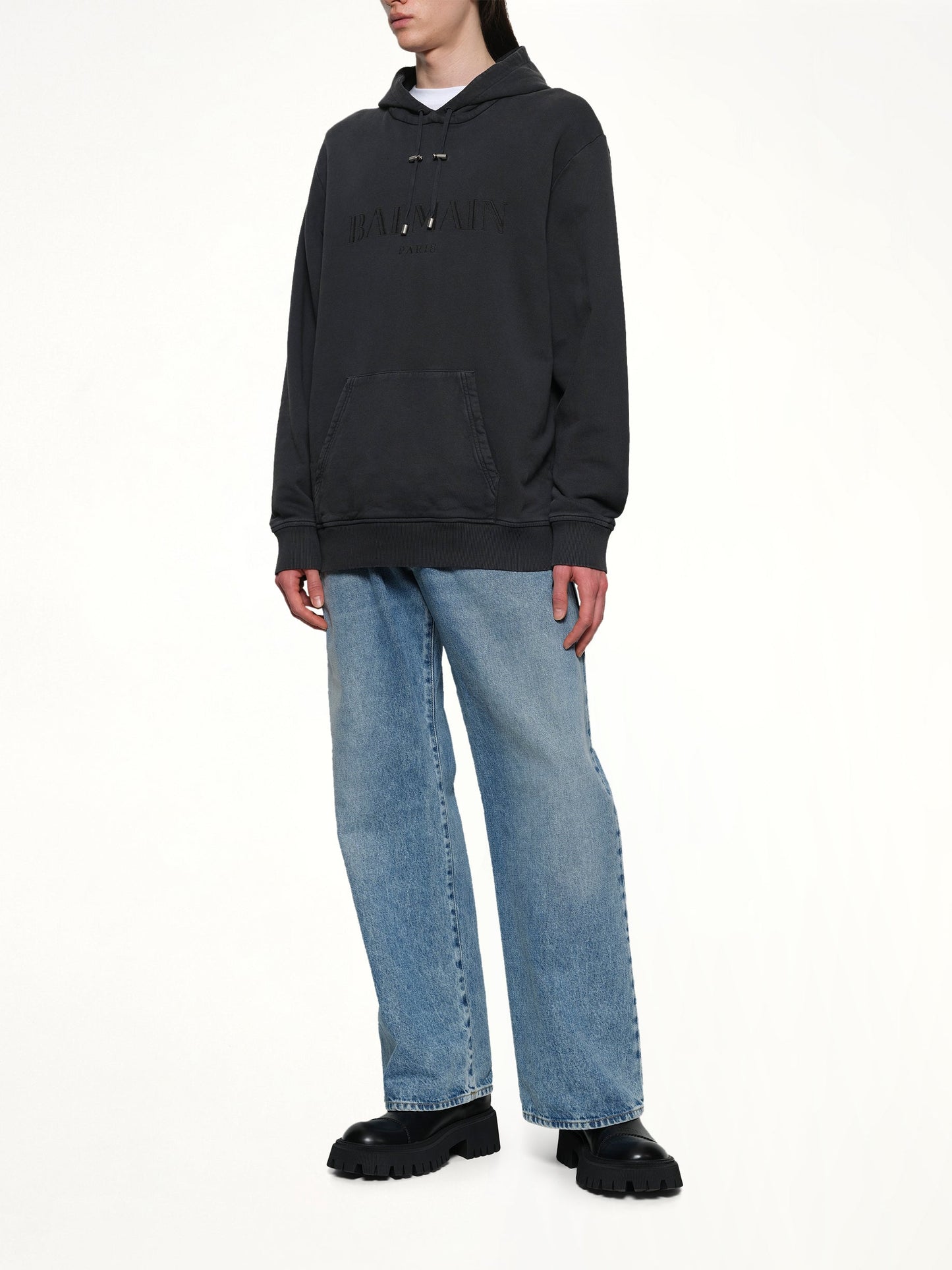 Balmain Vintage Emblem Hoodie (Black)