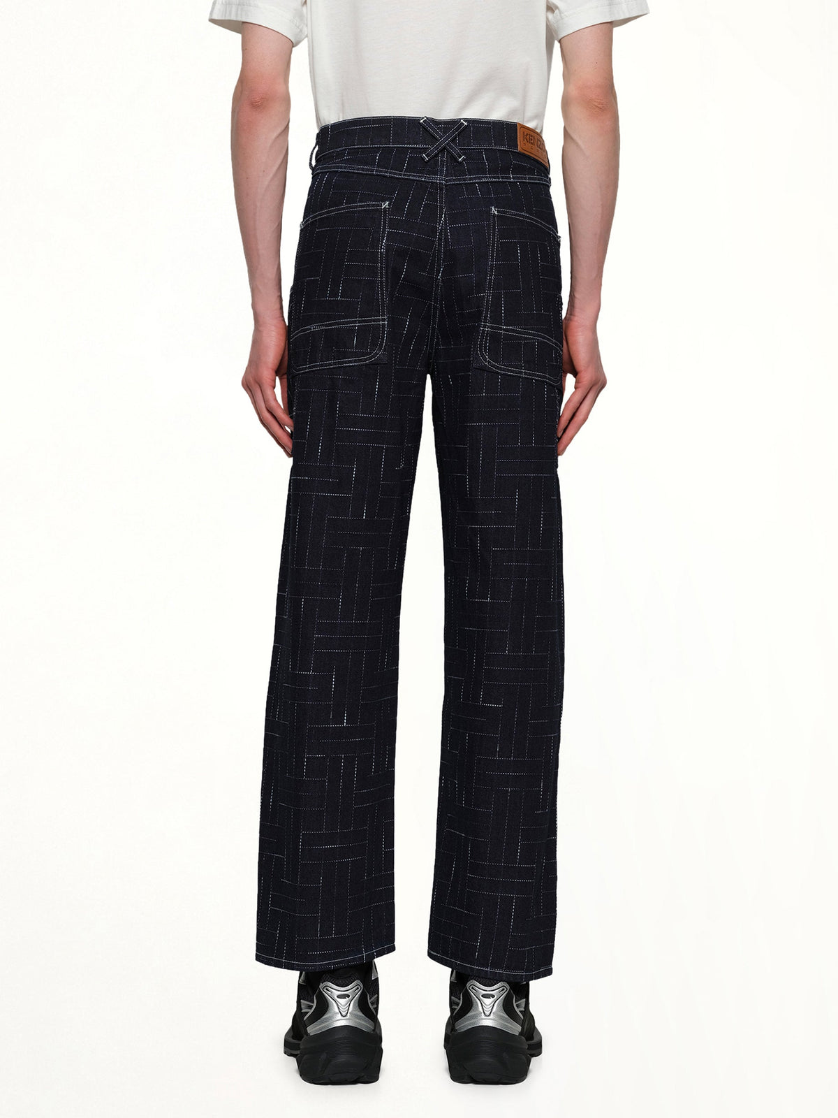 Kenzo Weave Cargo Monkey Fit Jeans (Blue)