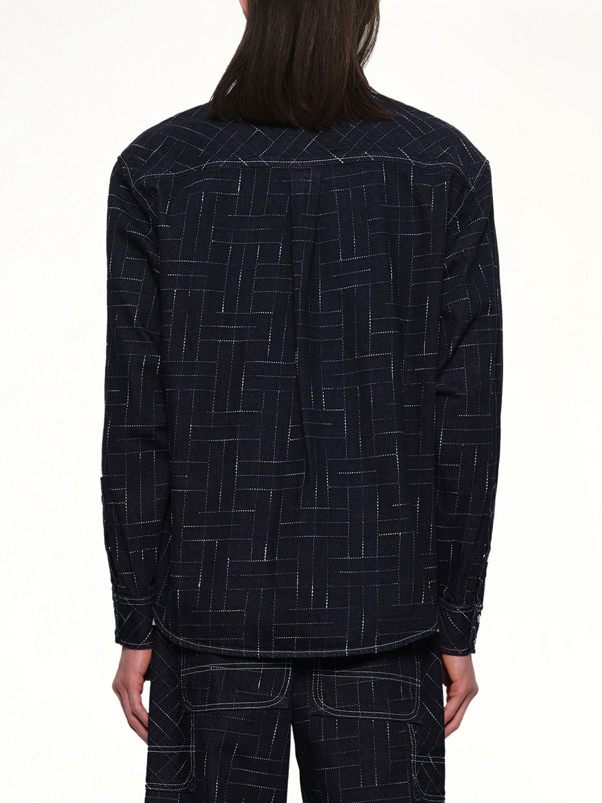 Kenzo Weave Casual Shirt (Blue)