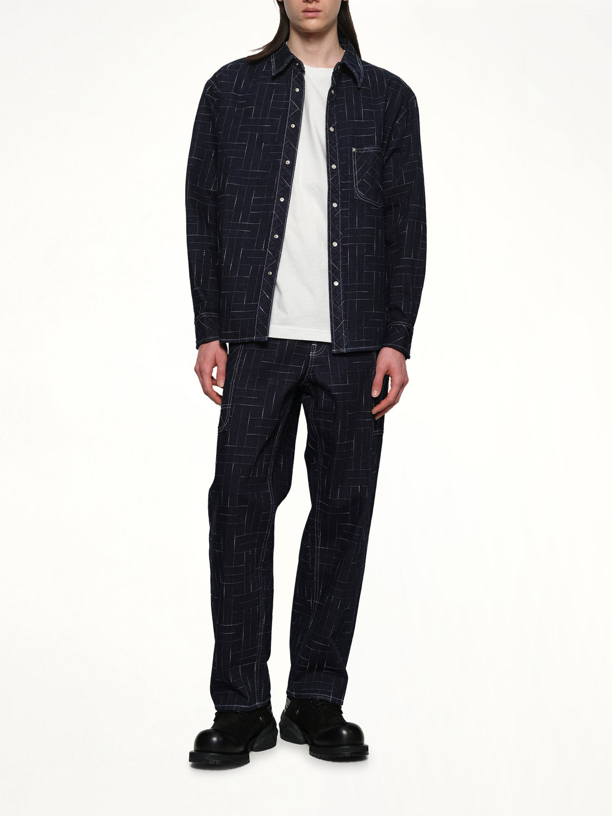 Kenzo Weave Casual Shirt (Blue)