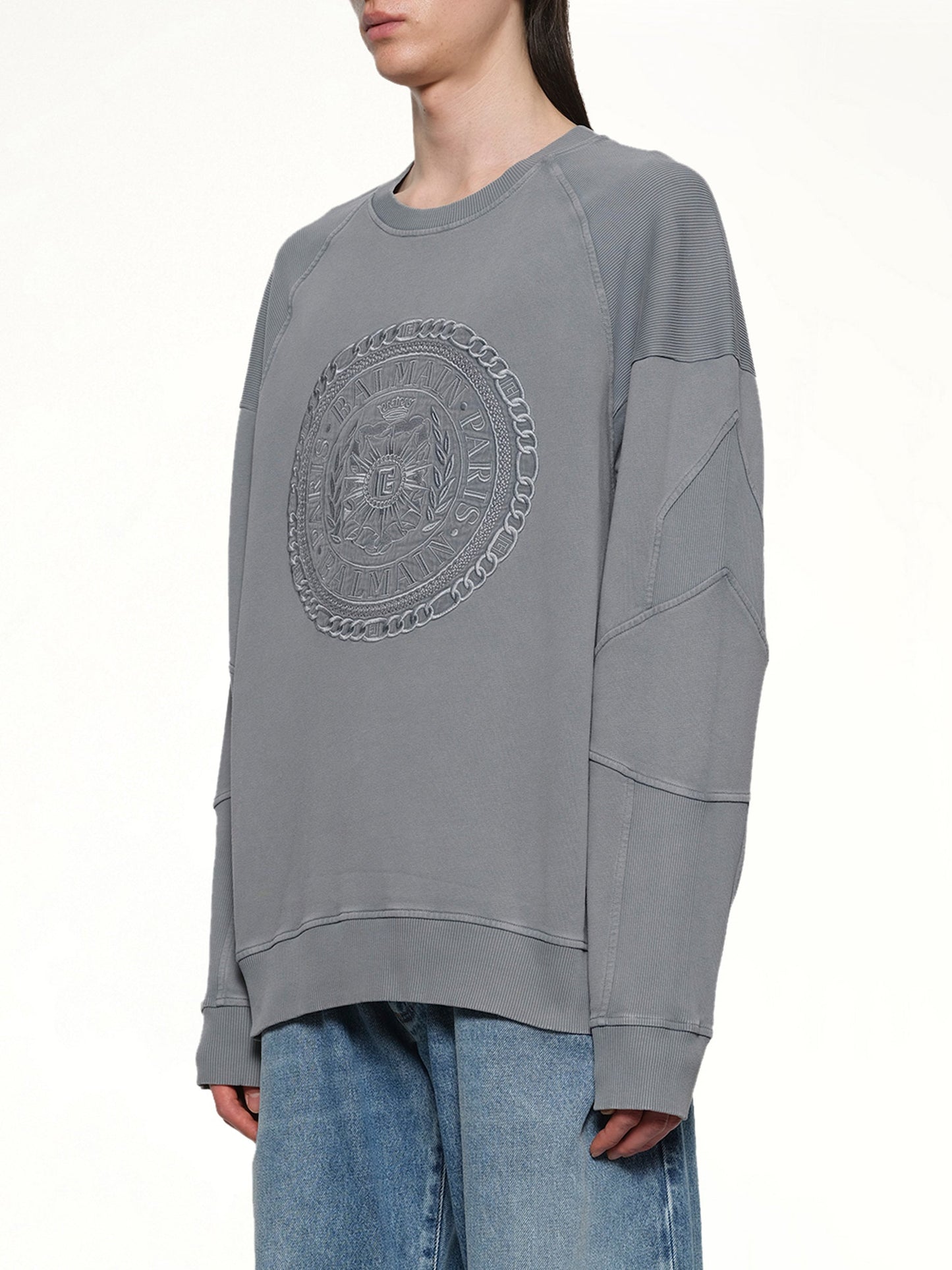 BALMAIN Balmain Medal Sweatshirt (Grey)