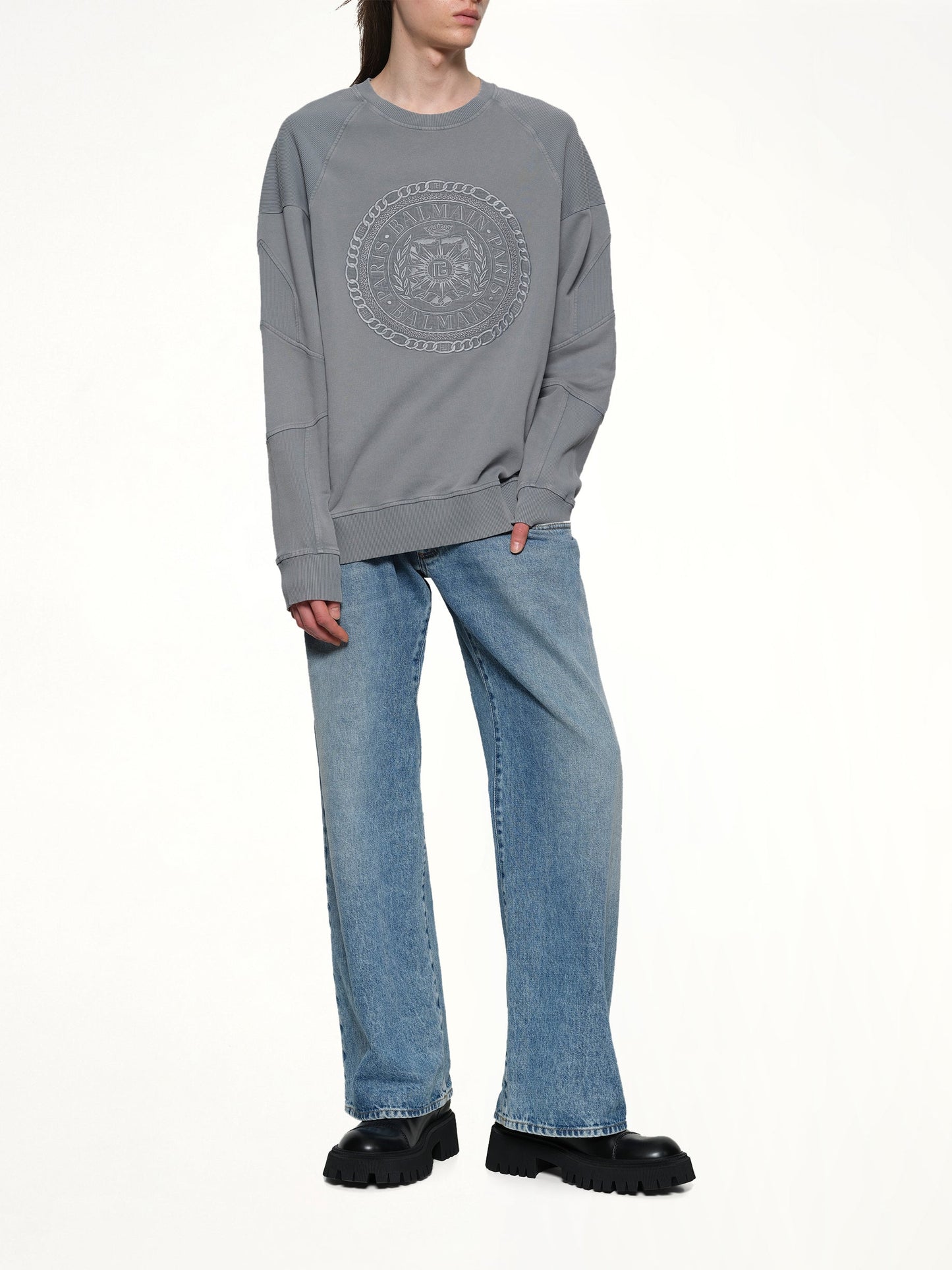 BALMAIN Balmain Medal Sweatshirt (Grey)