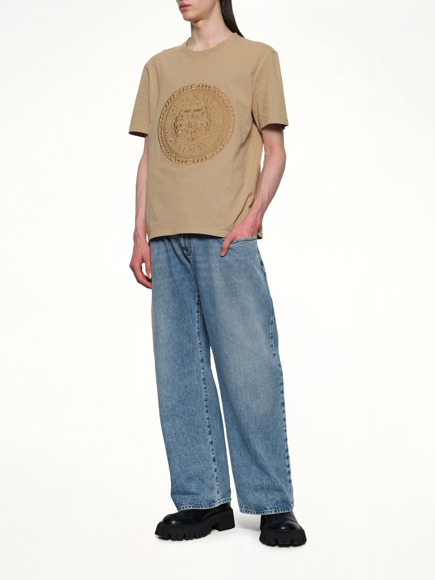 Balmain Medal T-Shirt (Camel)