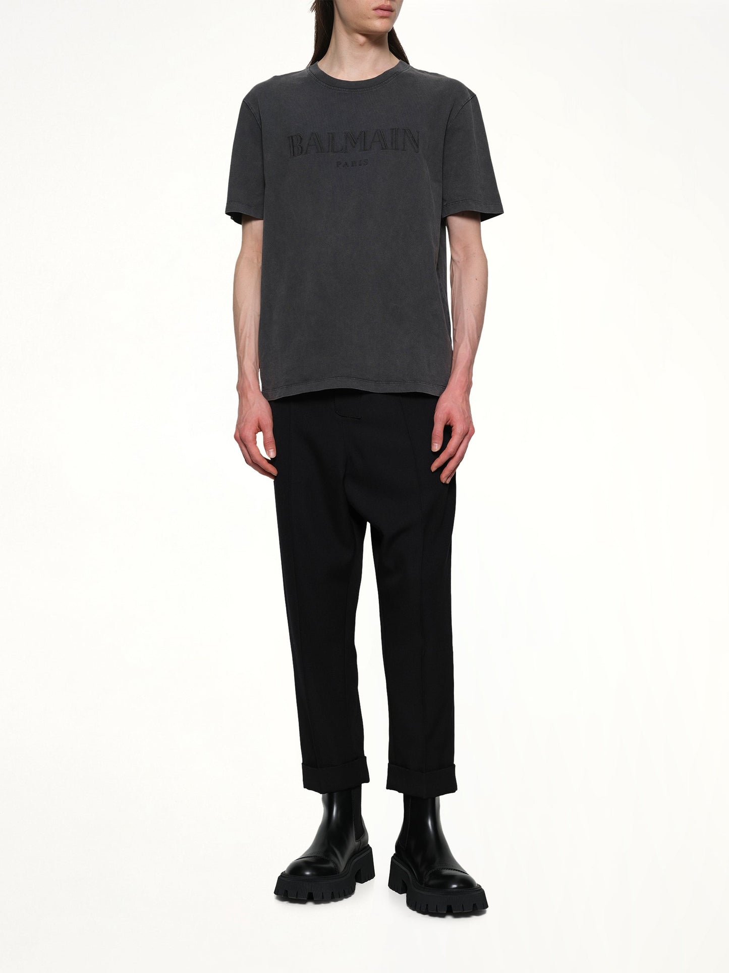 BALMAIN Balmain Vintage Emblem T-Shirt (Vintage Black)