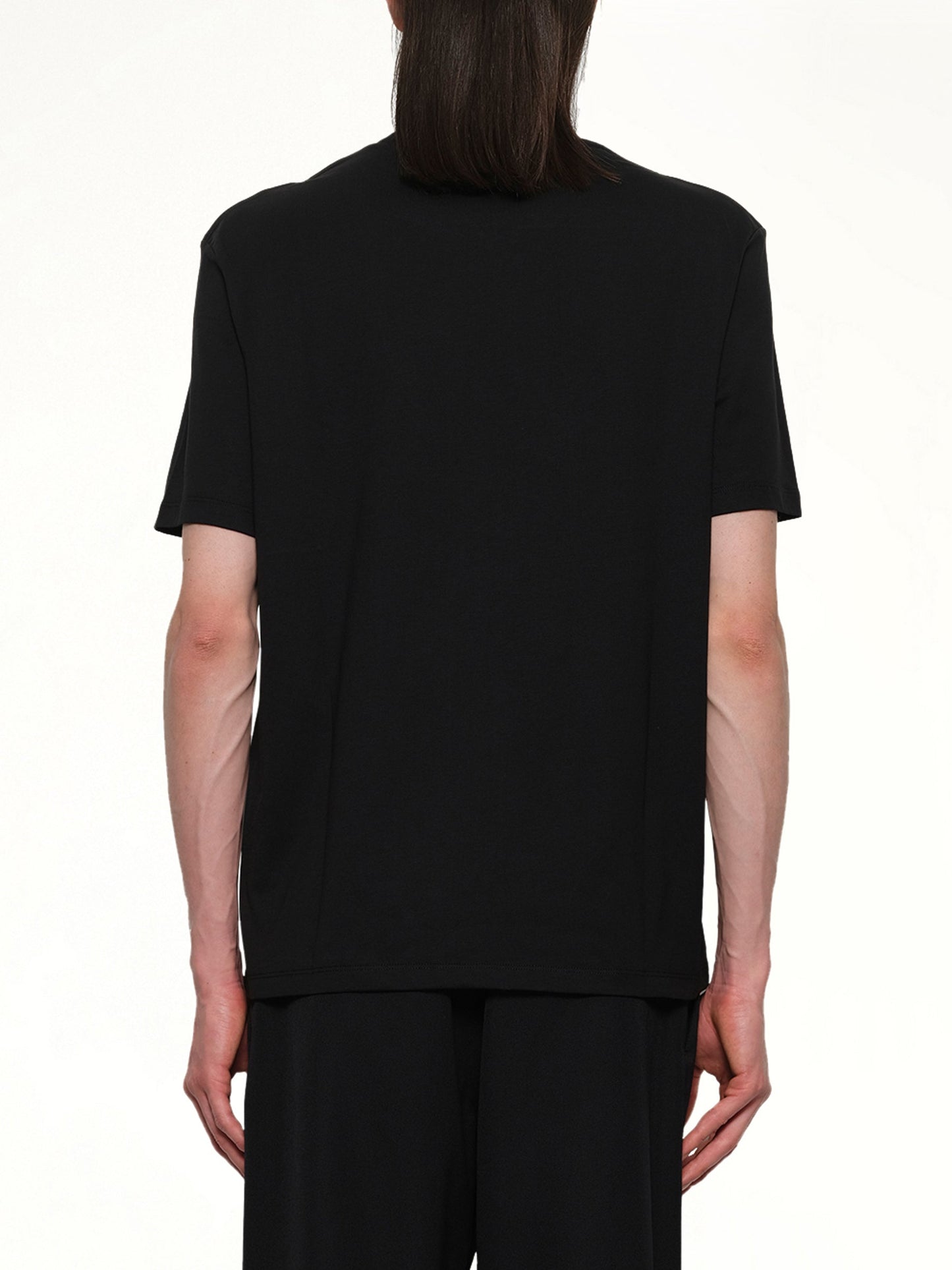 BALMAIN Logo Printed Straight Fit T-shirt (Black/White)